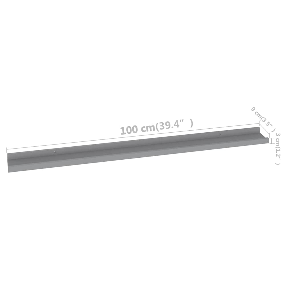 4-Pack Gray Wall Shelves 39.4