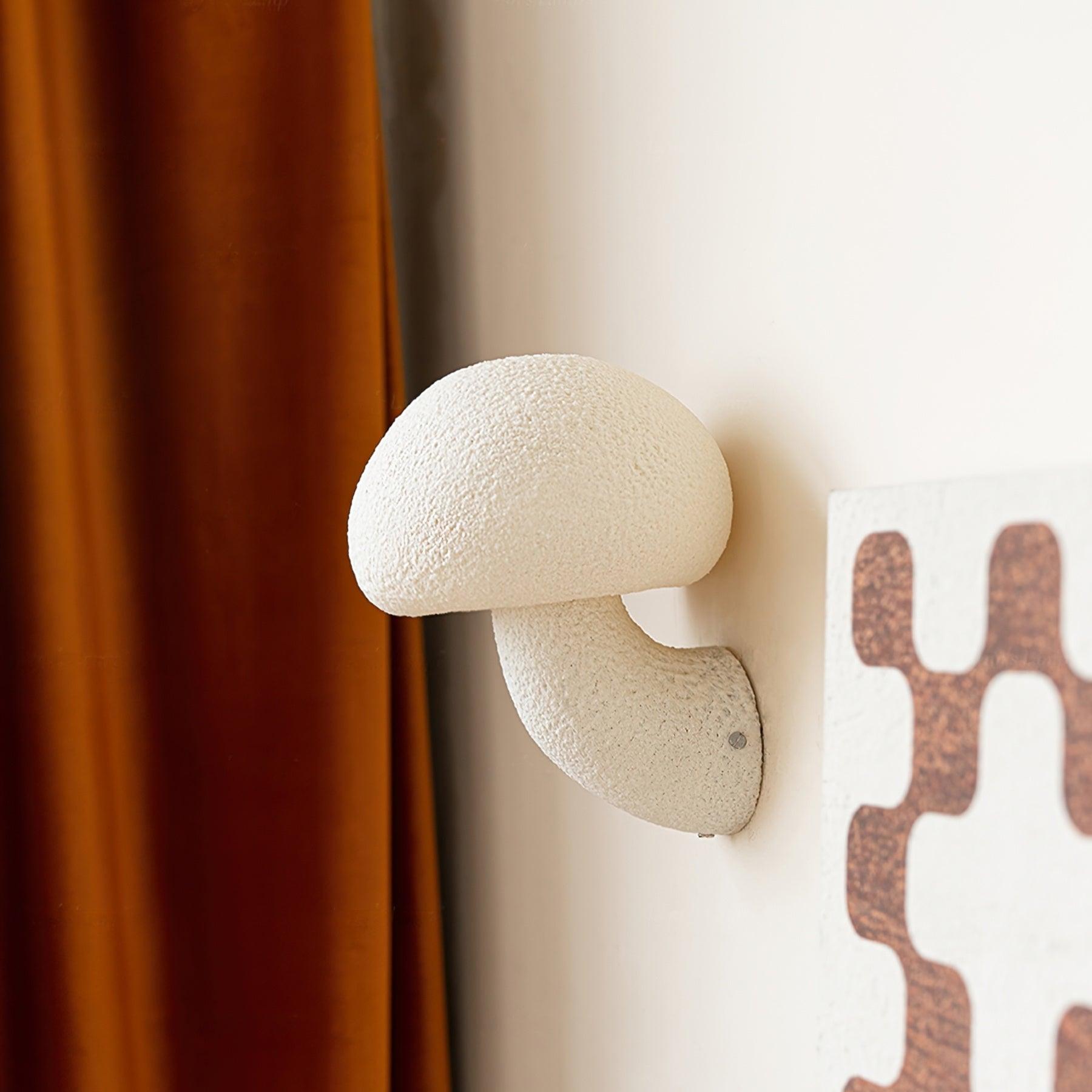 Handmade Mushroom Resin Wall Lamp - Boho Decor Night Light for Bedroom, Living Room & Nursery - Unique Mushroom-Shaped Ambient Lighting for Home Decor