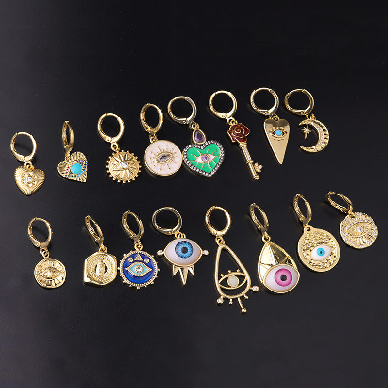 18K Gold Boho Hoop Earrings for Women - Trendy Dangle Earrings with Elegant Design | Perfect for Parties, Weddings & Everyday Wear | HSPJ329