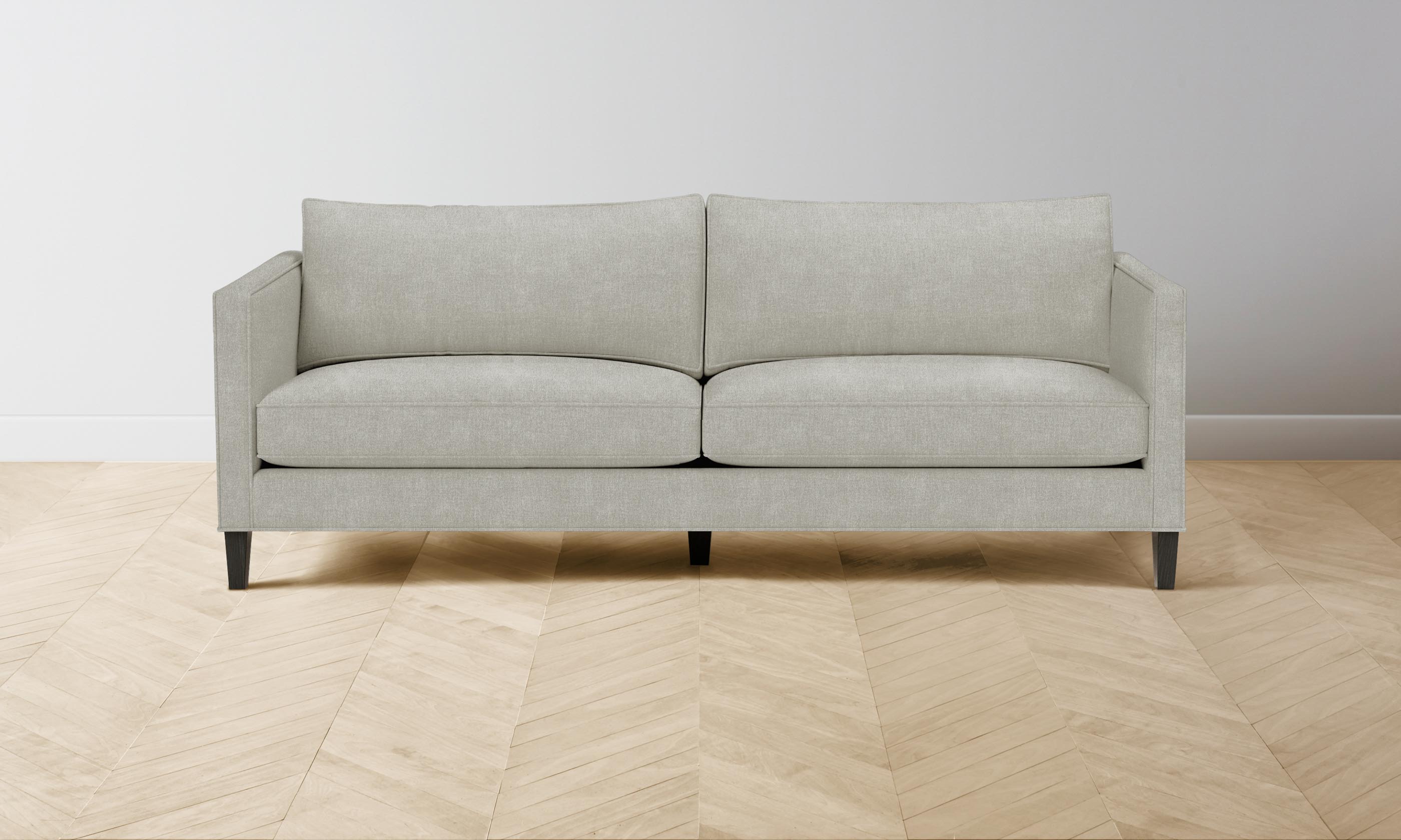 Premium Crosby Sofa - Performance Mélange Weave Flint Fabric - Modern Living Room Furniture for Home & Office Comfort