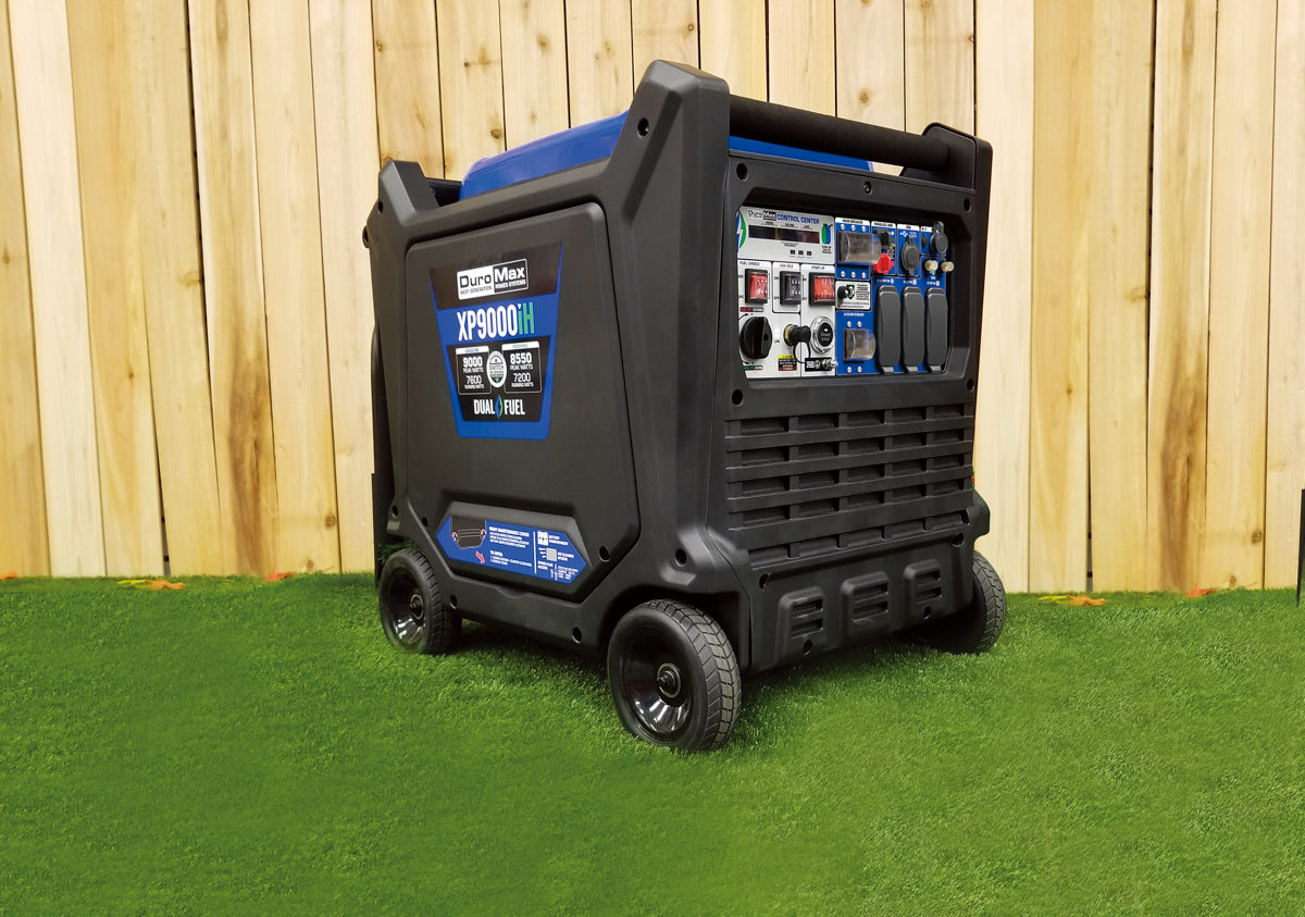 9,000 Watt Dual Fuel Portable Inverter Generator with CO Alert - Reliable Backup Power for Home, Camping & Emergency Use