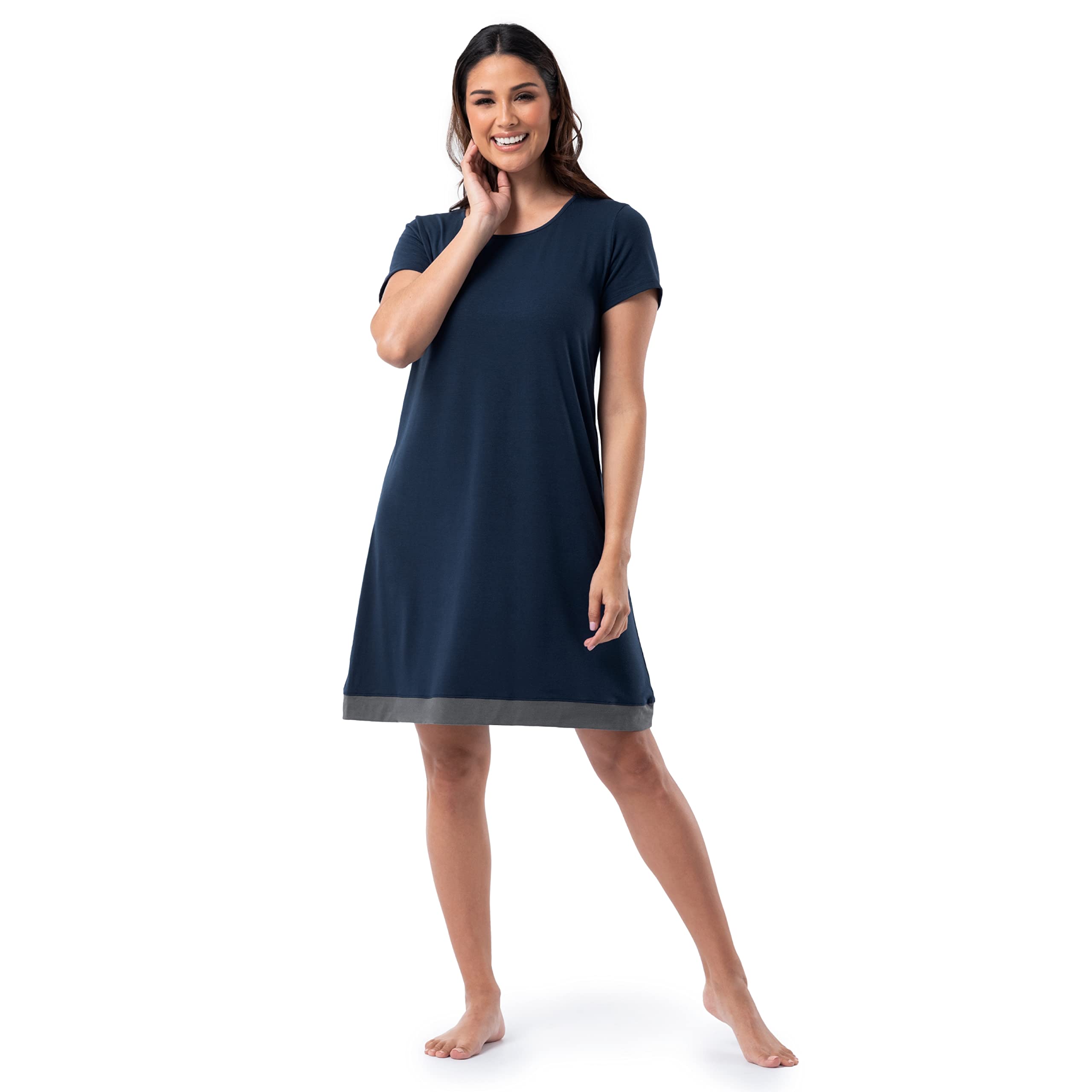 Fruit of the Loom Women's Super Soft Breathable Sleep Shirt - Comfortable Nightwear for Relaxing at Home & Lounging