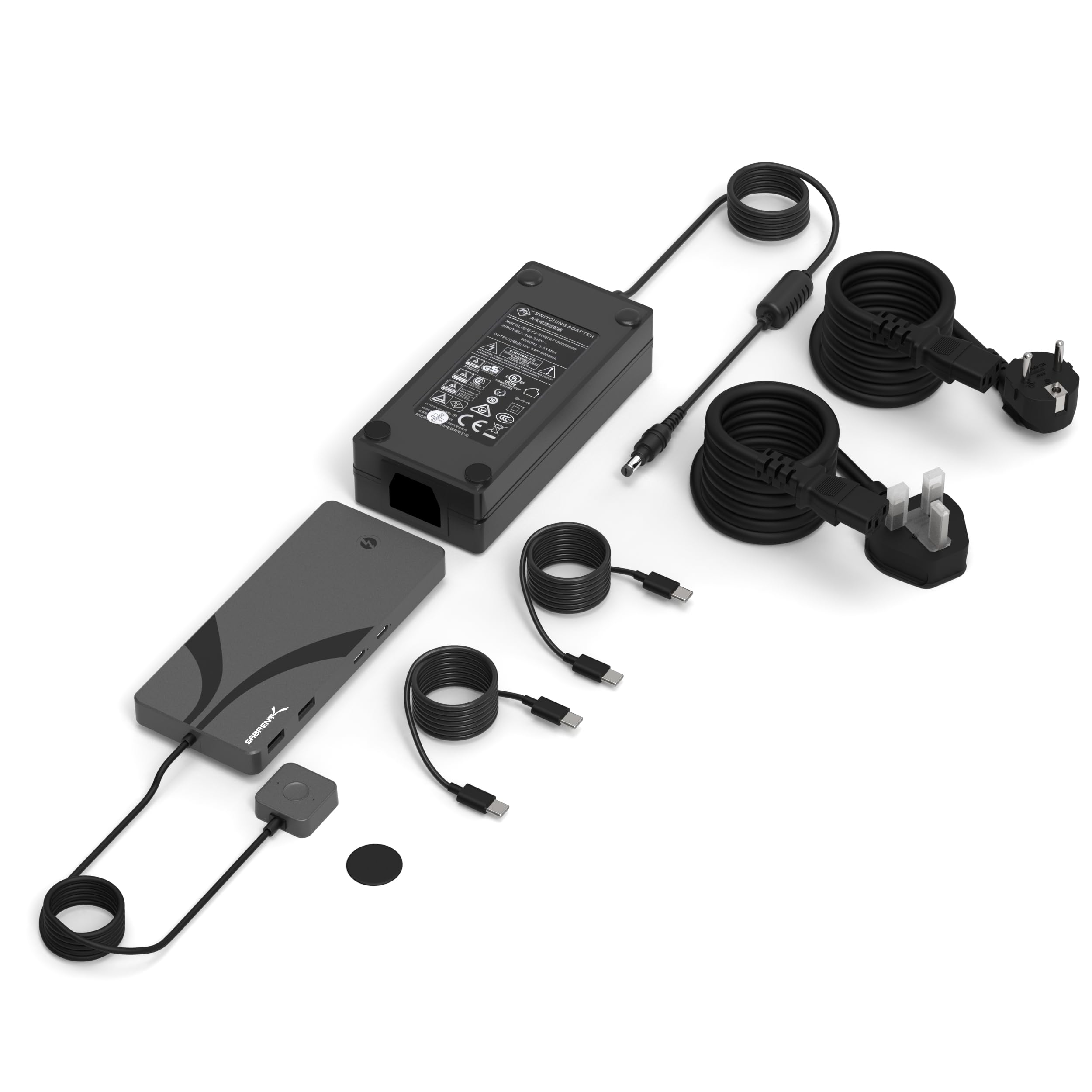 Sabrent Thunderbolt 4 KVM Switch - 3x Thunderbolt 4 USB-C 40Gbps, 2x USB-C 60W PD 3.0 Charging, 4x USB-A 3.2 Gen 2x2 10Gbps | 4K@144Hz & 8K@60Hz DSC Support | Perfect for Multi-Computer Workstations, Gaming Setups & Home Office Productivity (SB-TB4K)