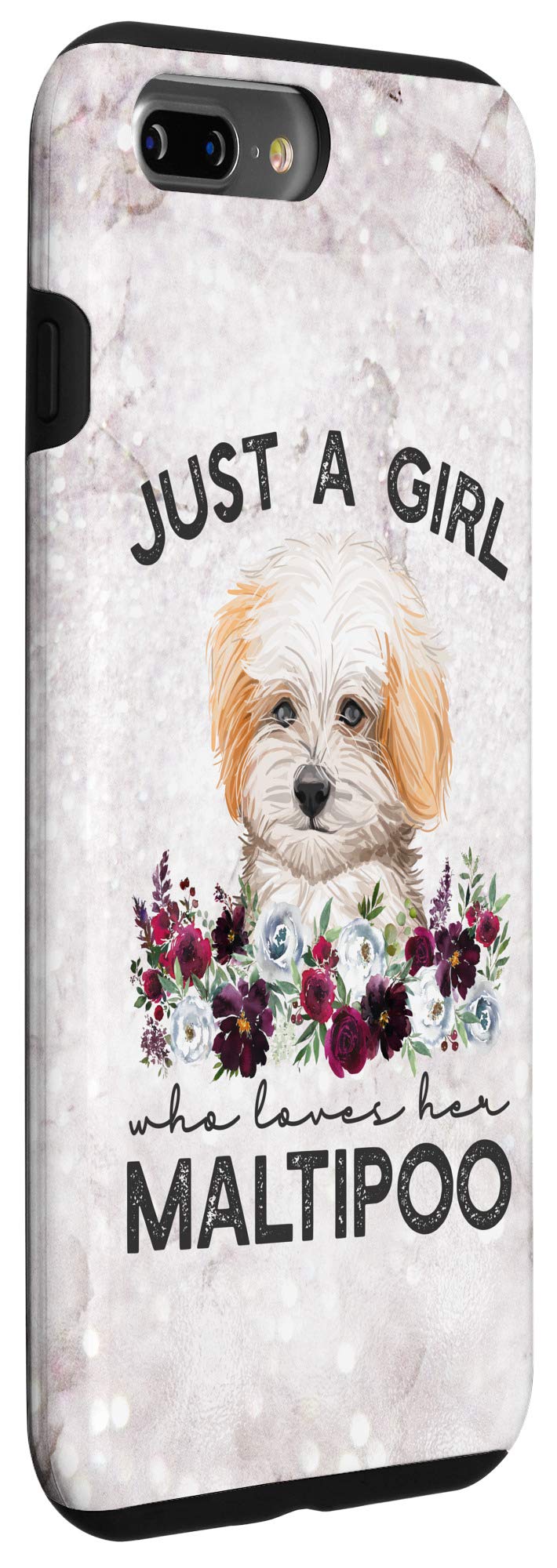 iPhone 7 Plus/8 Plus Maltipoo Dog Pattern Phone Case - Cute Protective Cover for Apple iPhone 7 Plus & 8 Plus - Perfect Gift for Dog Lovers, Daily Use & Outdoor Activities