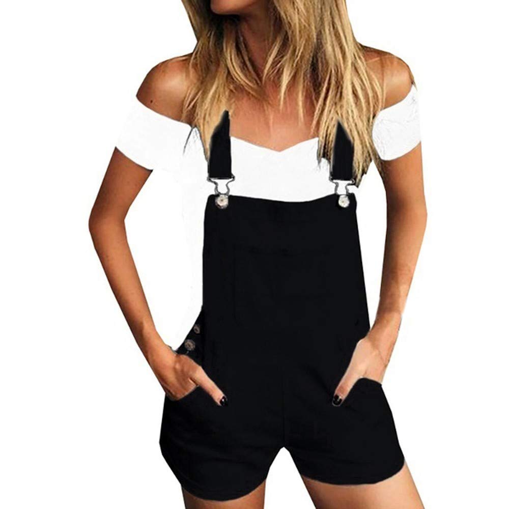 Stylish Ripped Denim Bib Overalls Shorts - Women's Fashion Denim Romper Jumpsuit for Summer | Perfect for Casual Outings, Music Festivals & Streetwear Looks