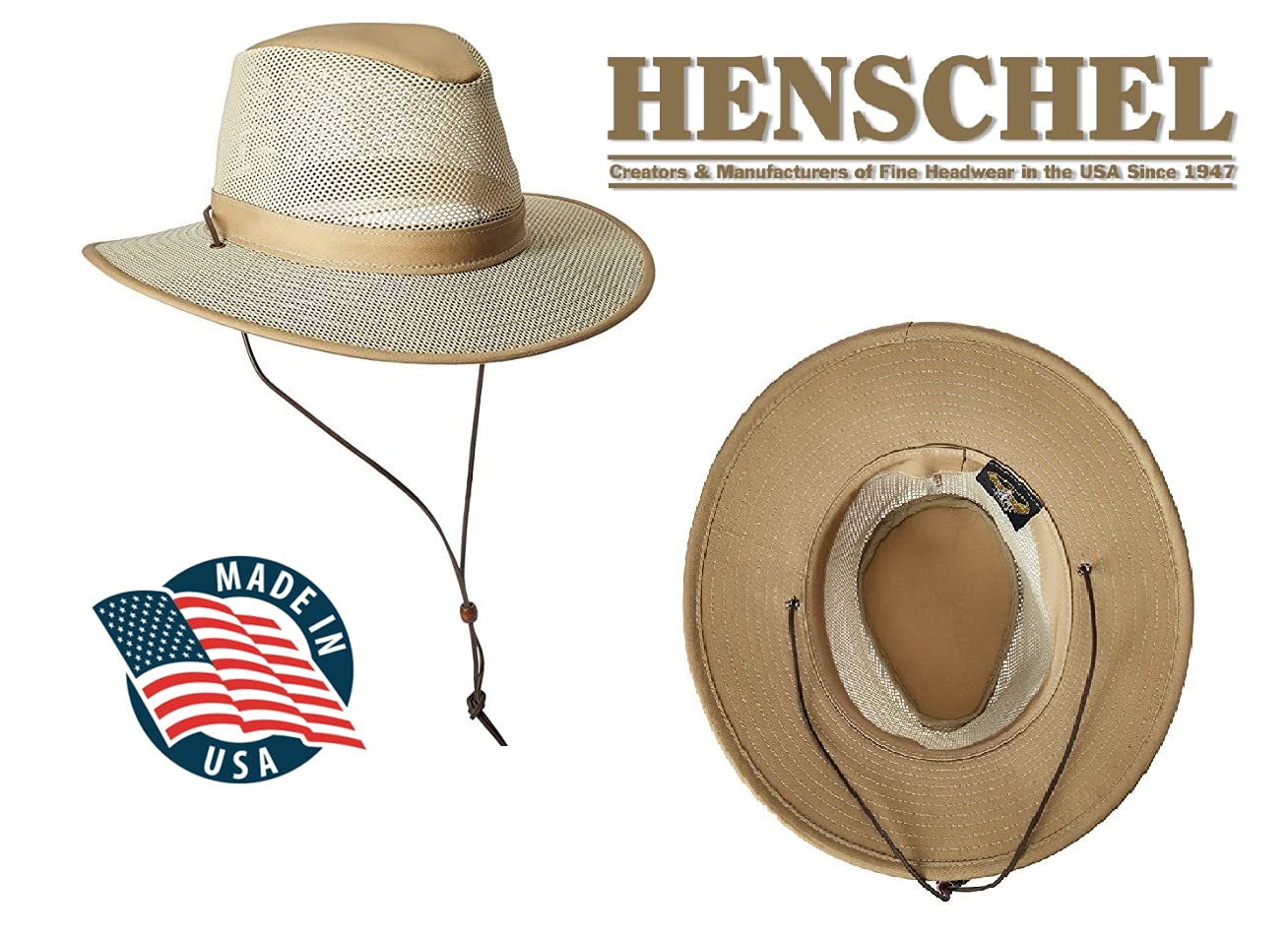 Henschel Aussie Breezer Hat 5312 - Cotton Twill Made in USA for Outdoor Adventures