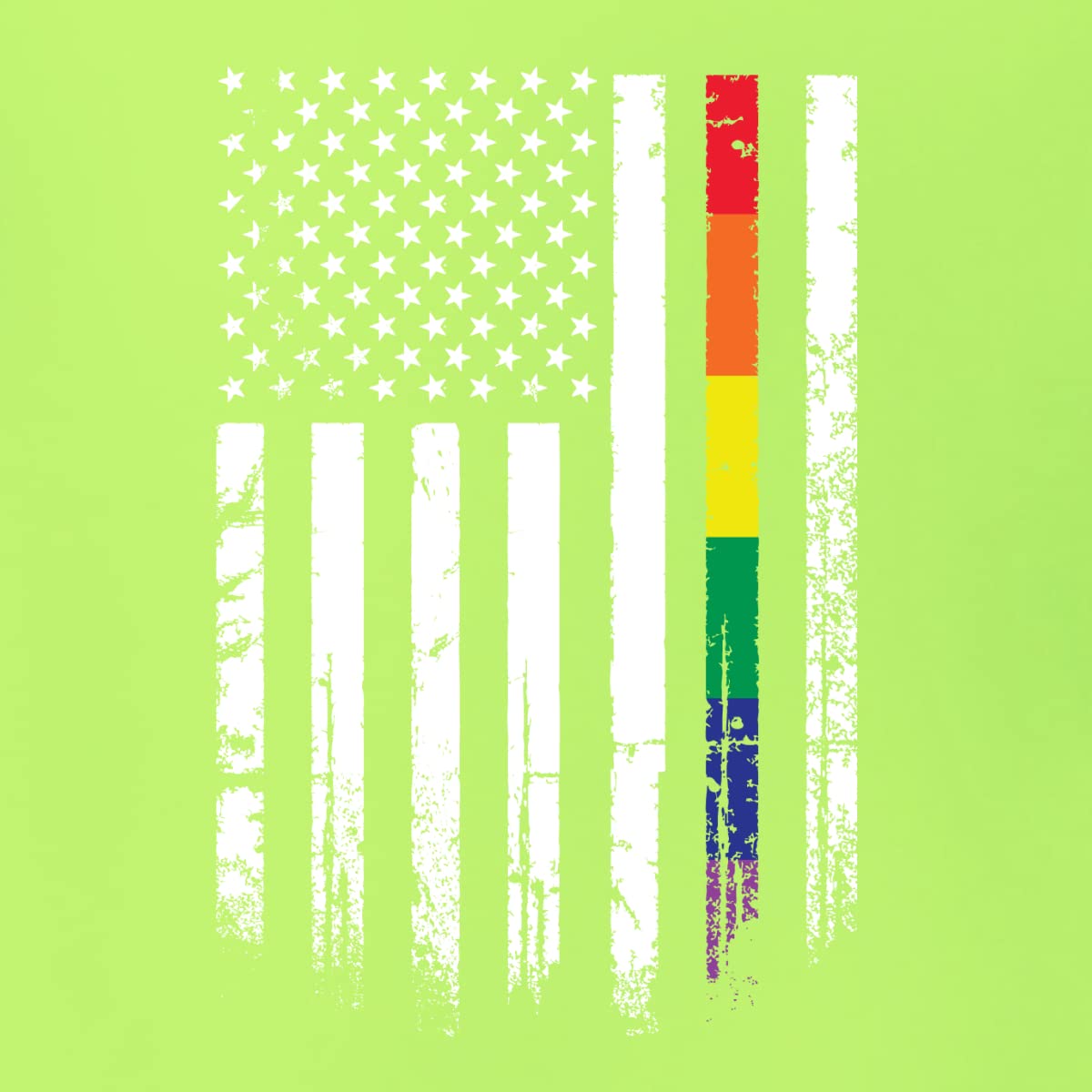 USA Gay Pride Rainbow American Flag LGBT Graphic T-Shirt for Men - Comfortable Cotton Tee for Pride Parades, LGBTQ+ Events & Everyday Wear