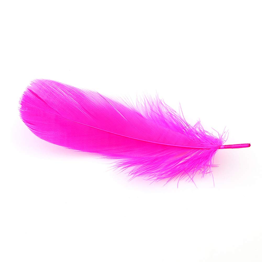 Sowder 100pcs Natural Goose Feathers for Clothing Accessories - Fushia Color | DIY Fashion, Costume Design, and Craft Projects