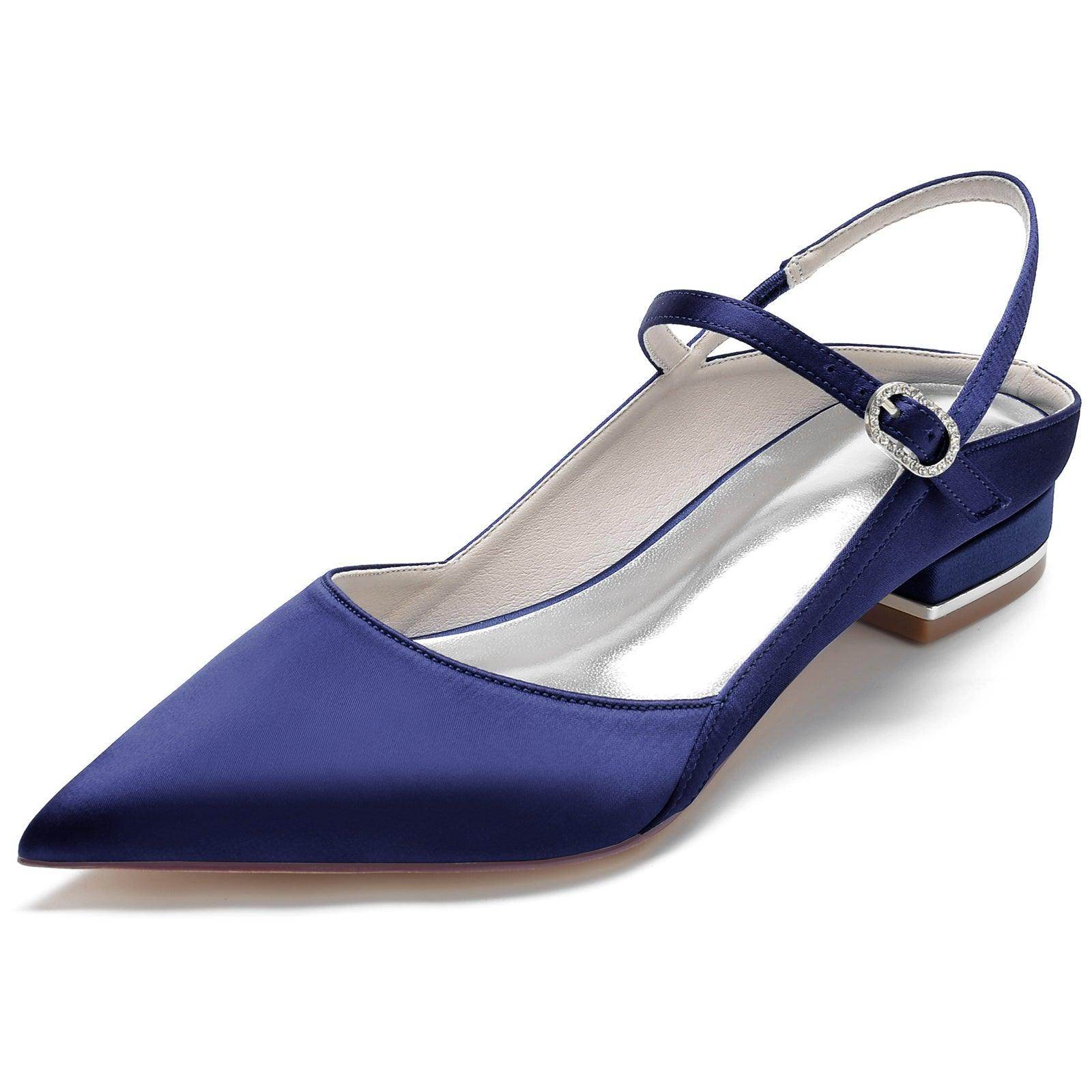 Flat Heel 2.5cm Silk-Like Comfortable Shoes CK0250 - Perfect for Office, Wedding & Daily Wear