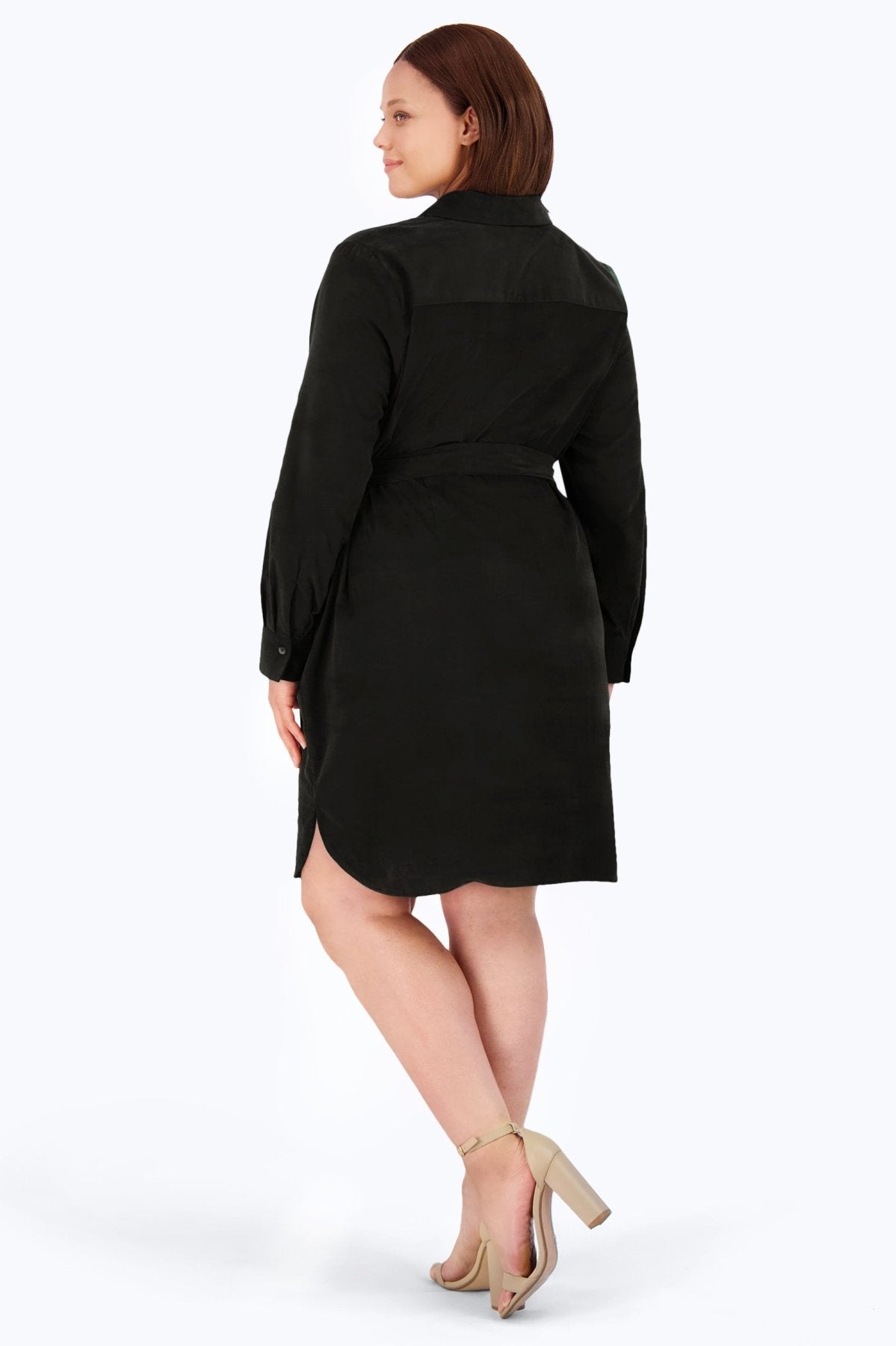 Rocca Plus Women's Pinwale Corduroy Long Sleeve Dress - Stylish Fall & Winter Outfit for Casual Wear, Office, and Date Nights