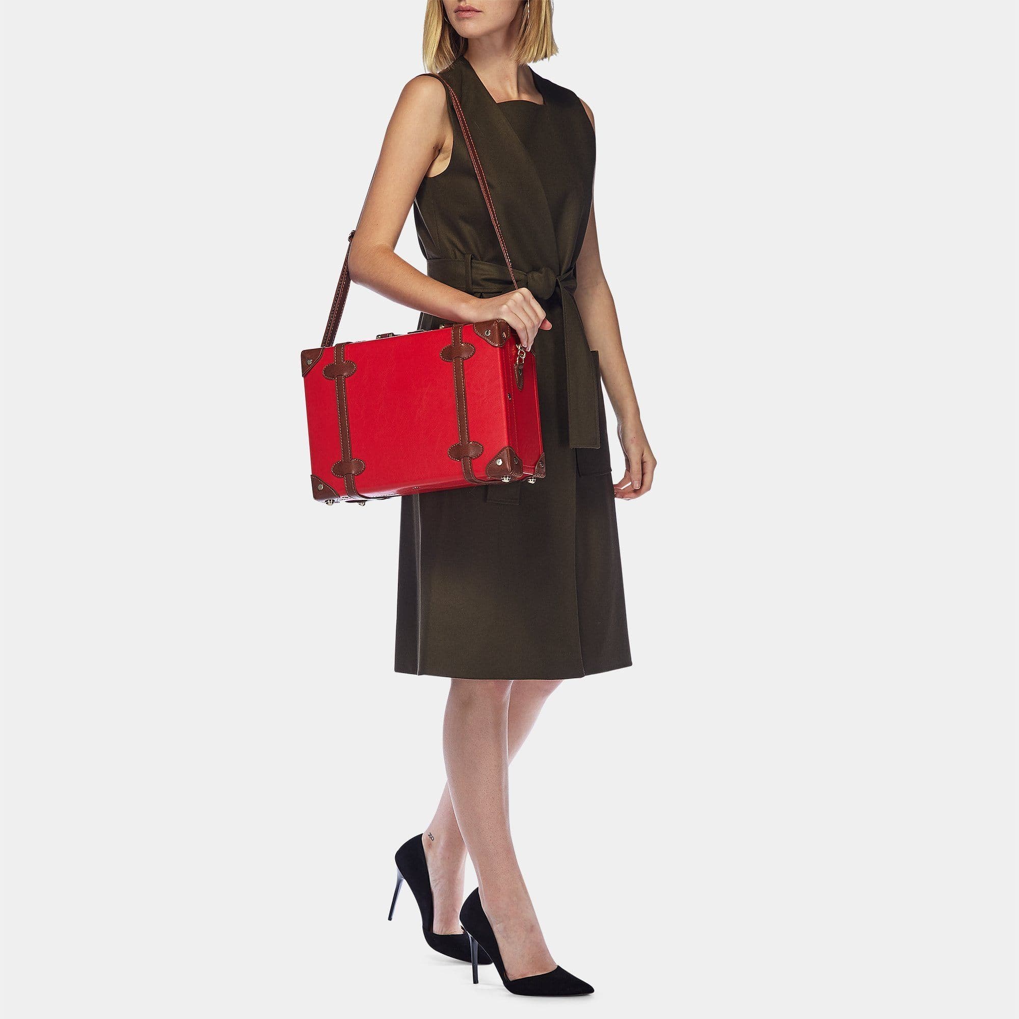 The Entrepreneur Red Briefcase - Premium Leather Business Portfolio for Professionals - Perfect for Meetings, Interviews & Corporate Gifting