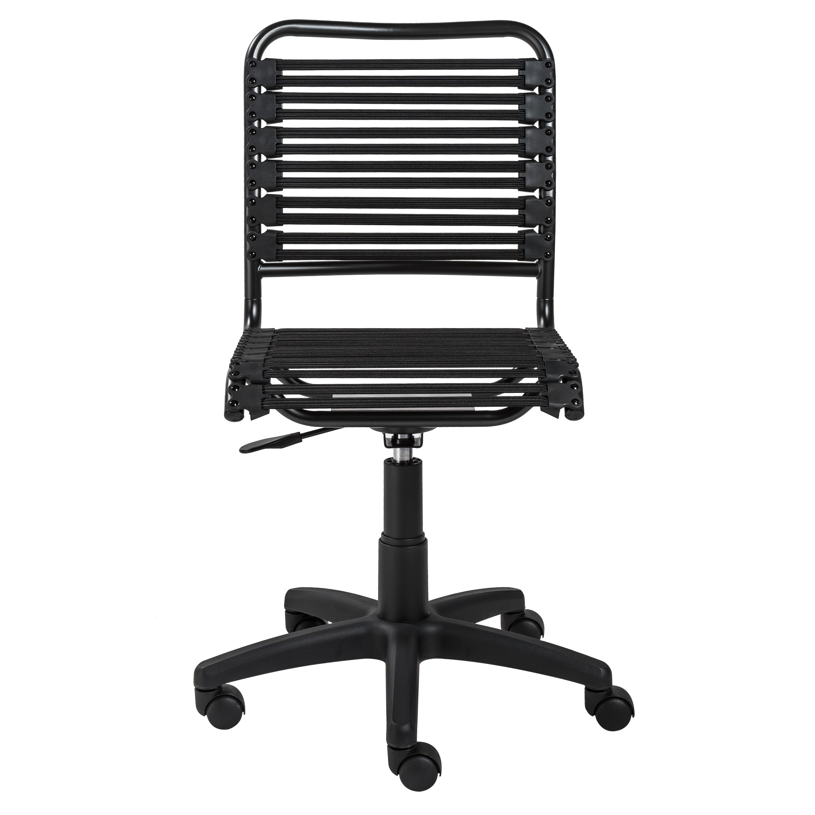 Allison Bungie Flat Low Back Office Chair - Ergonomic Mesh Desk Chair with Graphite Black Frame & Swivel Base - Perfect for Home Office, Computer Workstation & Conference Rooms