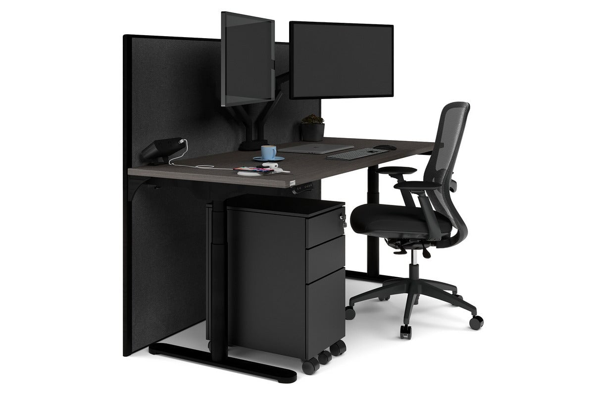 Premium Adjustable Height Single Workstation Desk - 1600L x 700W Size - Ideal for Home Office, Study & Workspace Ergonomics