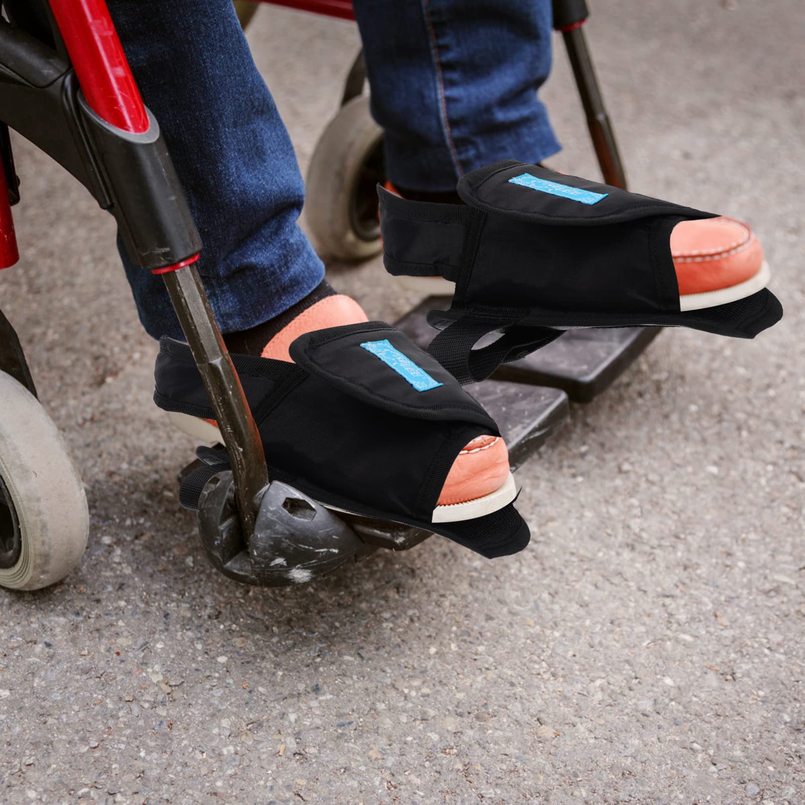 Artibetter Wheelchair Leg Strap - Adjustable Foot Restraints & Shoe Holder Straps for Elderly & Disabled - Secure Seat Belt for Wheelchair Safety (Home & Outdoor Use)