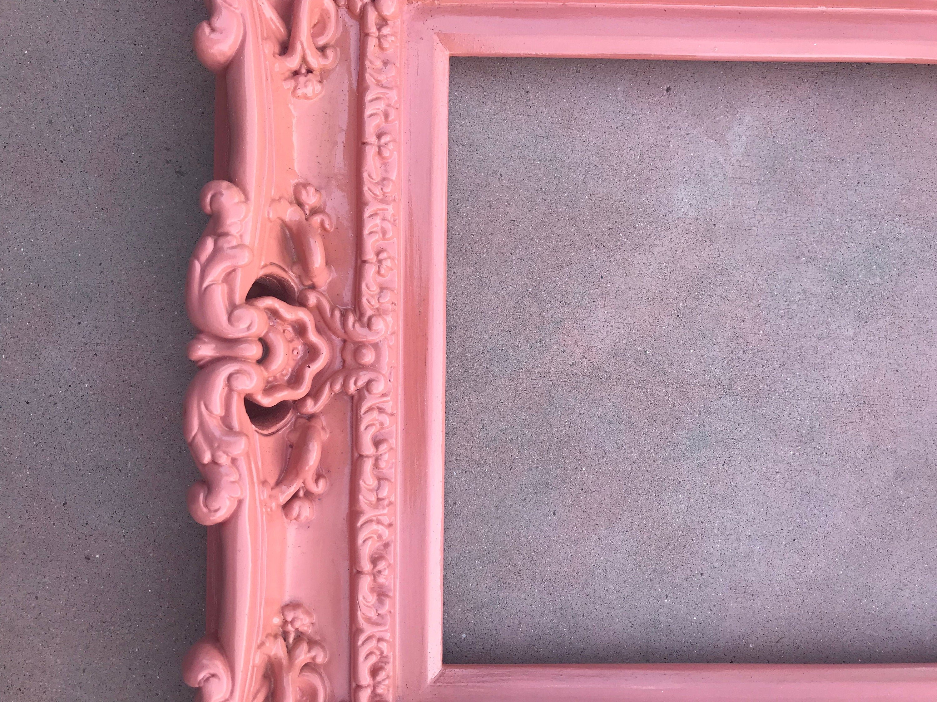 16x20 Inch Pink Baroque Ornate Picture Frame - Elegant Decorative Photo Frame for Wall or Tabletop Display - Perfect for Girls' Room, Nursery, Wedding, Home Decor