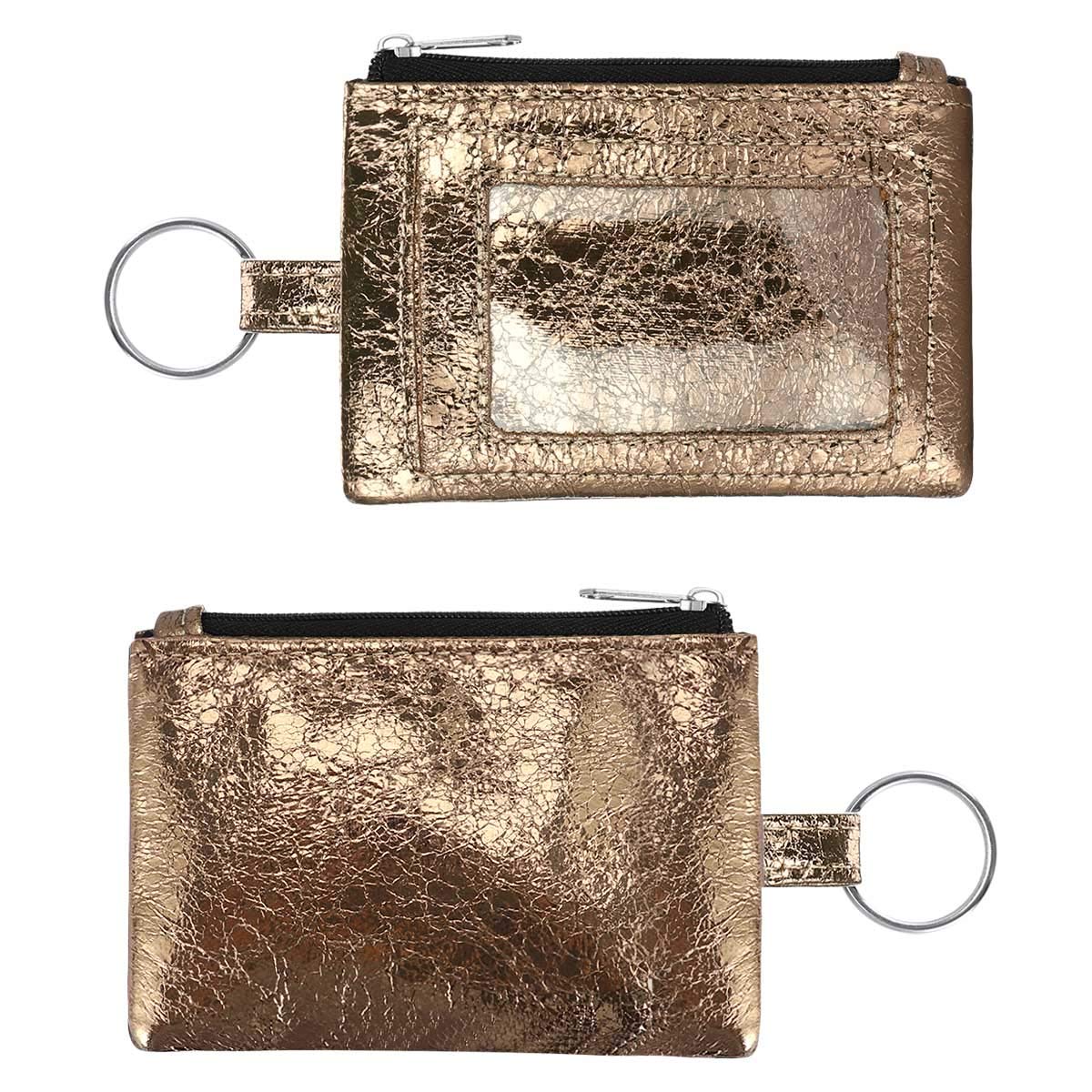 KAMO Slim RFID Blocking Zip ID Case - Mini Coin Purse Wallet with Key Ring & Change Pouch | Perfect for Travel, Gym & Everyday Essentials Organization