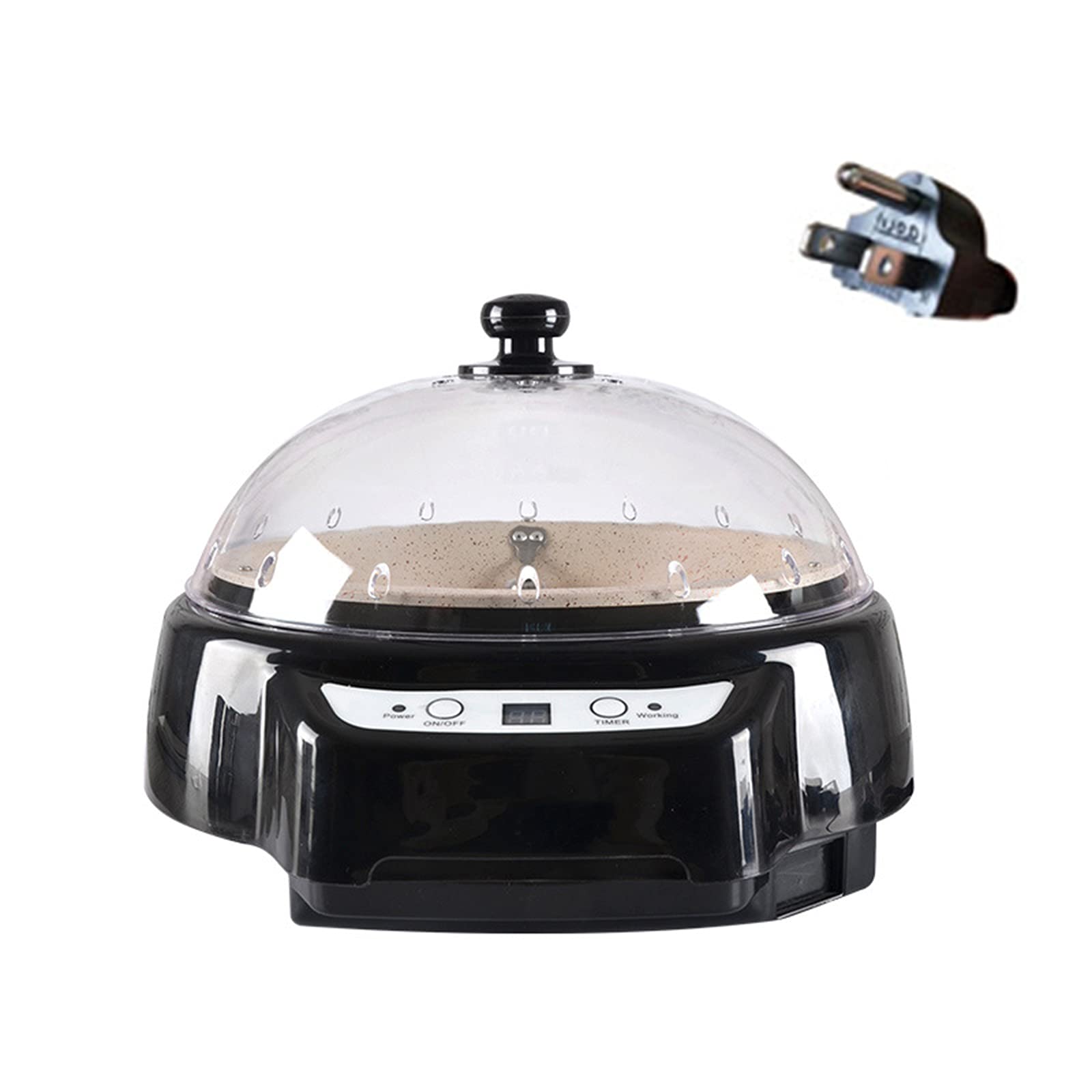 KPfaster Digital Display Coffee Roaster Machine with Countdown Timer - Stainless Steel Home & Commercial Coffee Bean Roaster for Cafes, Shops, and Household Use - Perfect for Fresh Roasting Coffee Beans at Home or Business (Black) - US Stock
