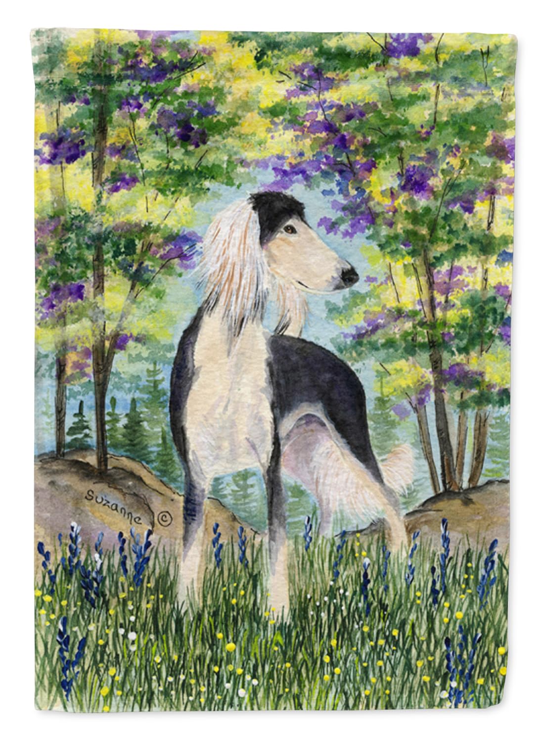 Saluki Dog Garden Flag - Decorative Outdoor Yard Banner for Mailbox, Patio & Flower Beds | Weather-Resistant Multicolor Design | Perfect for Dog Lovers & Home Decor