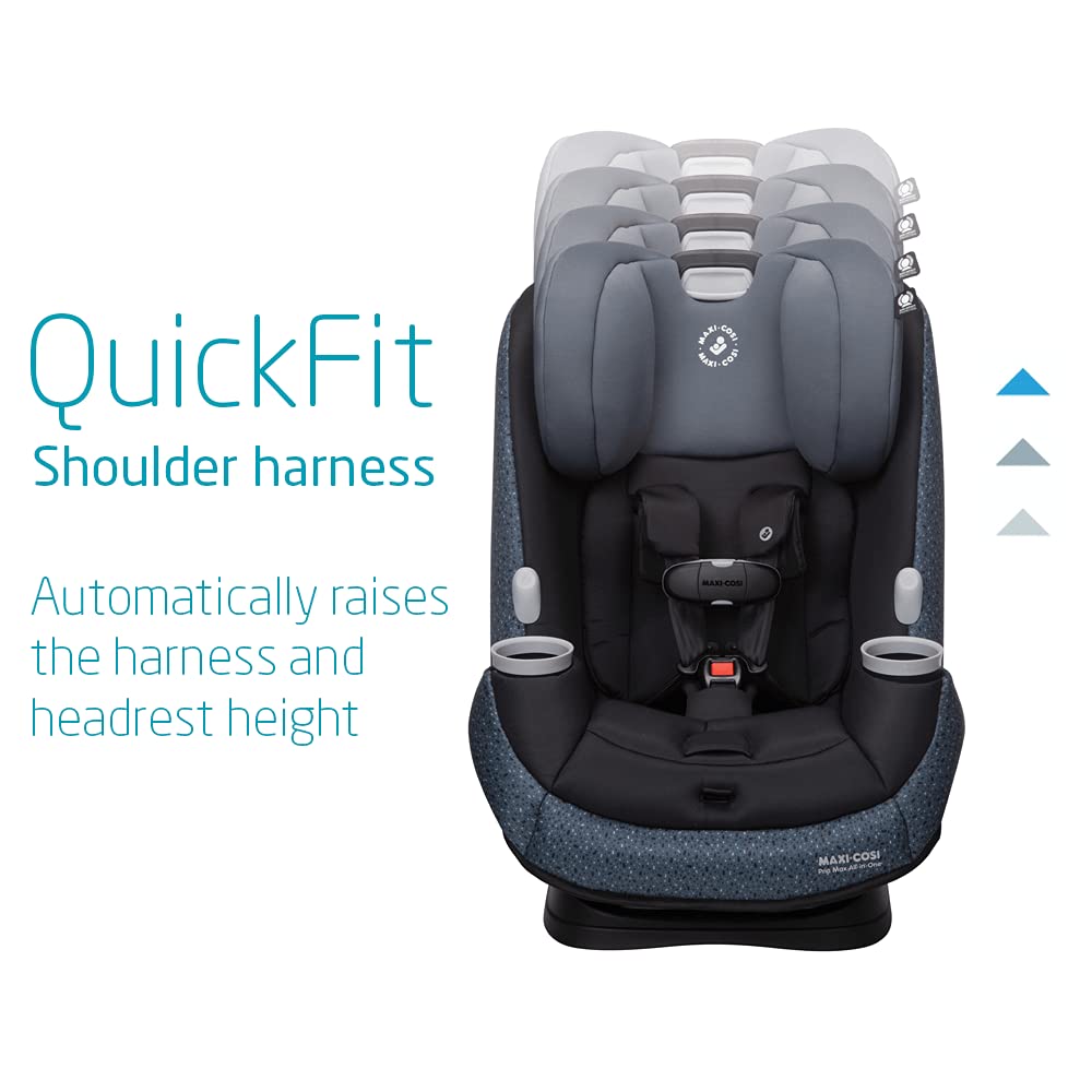 Maxi-Cosi Pria Max All-in-One Convertible Car Seat for Babies & Toddlers | Tetra Graphite - PureCosi | Safe & Comfortable for Travel, School & Family Road Trips
