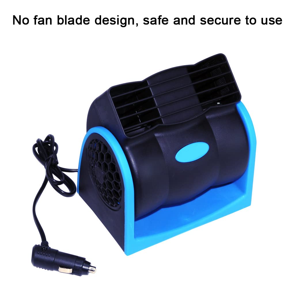 12V Car Fan Cooler - Portable Auto Cooling Fan with Cigarette Lighter Plug for RV, Baby Seat & Desktop Use - Compact 12 Volt Mini Fan for Travel, Office & Home Comfort