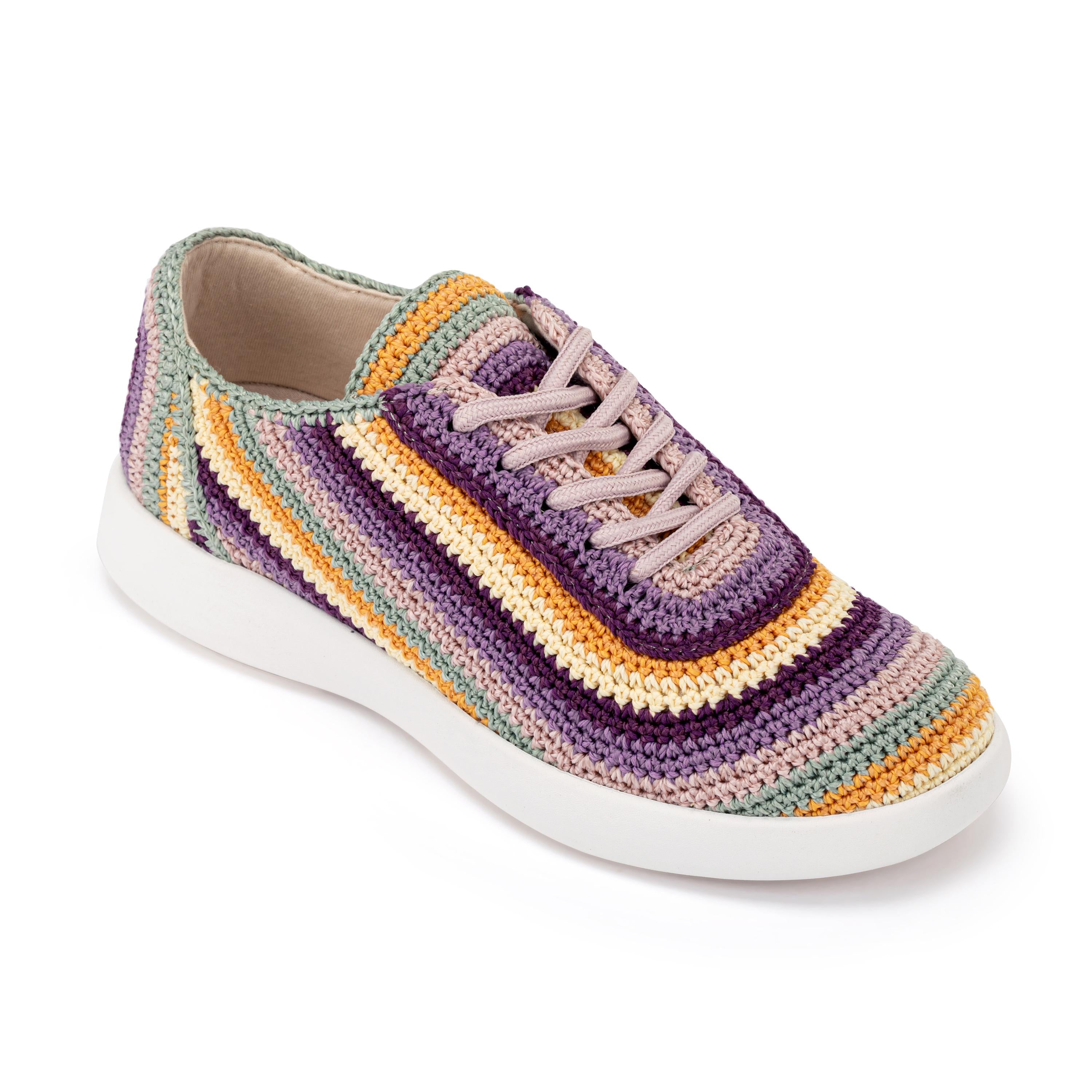 Hand Crochet - Heather Multi Stripe