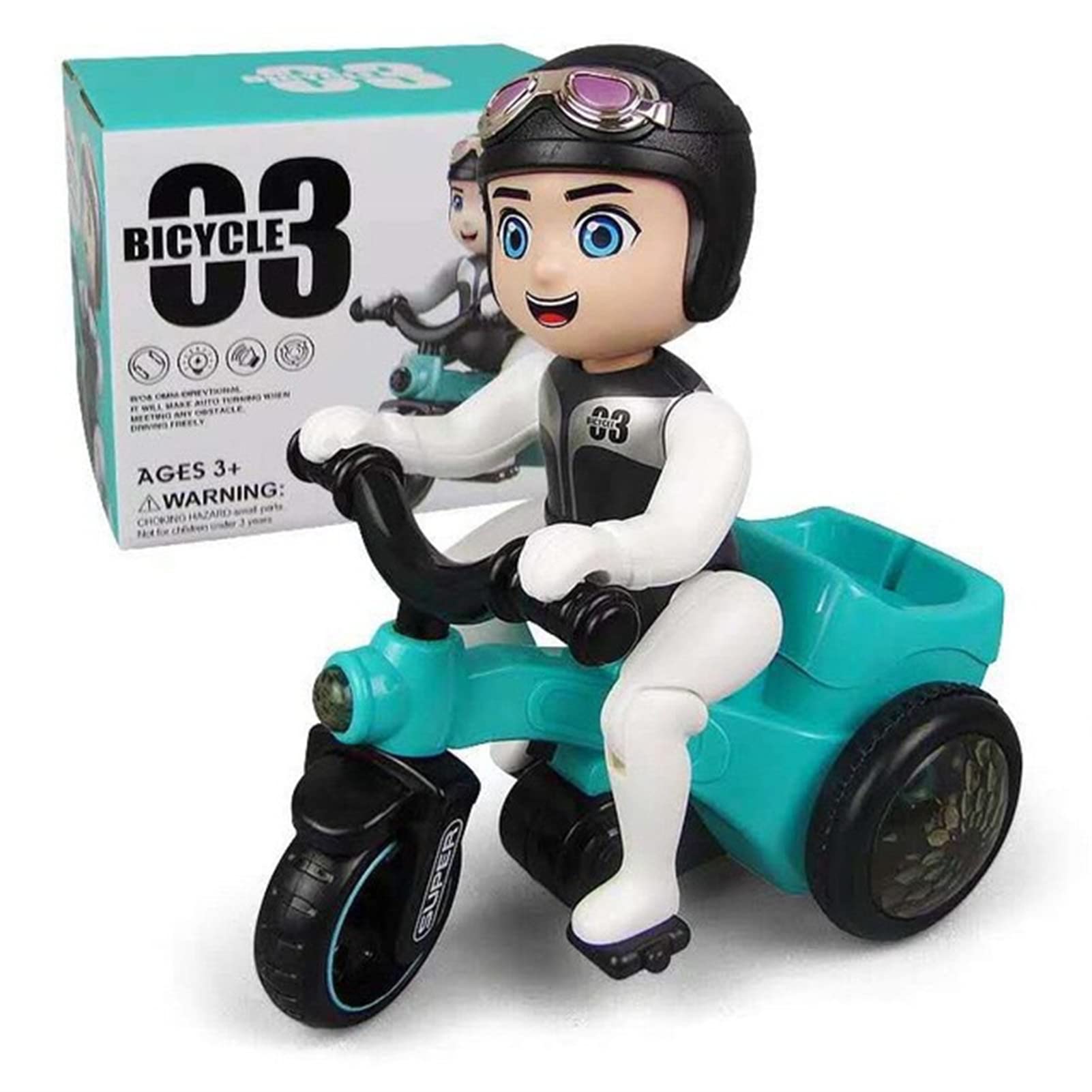 2022 LED Dancing Electric Stunt Tricycle Toy with Music & 360° Auto Spin - Best Birthday Gift for Kids - Perfect for Indoor Play, Outdoor Fun & Birthday Parties
