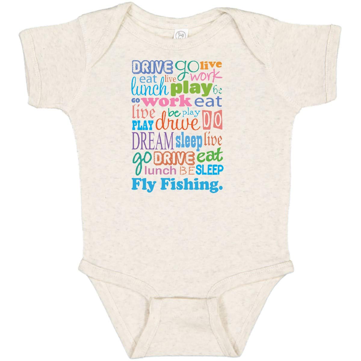 Inktastic Live Dream Fly Fishing Baby Bodysuit - Cute Outfit for Newborns & Infants - Perfect for Fishing Trips, Family Photos & Outdoor Adventures