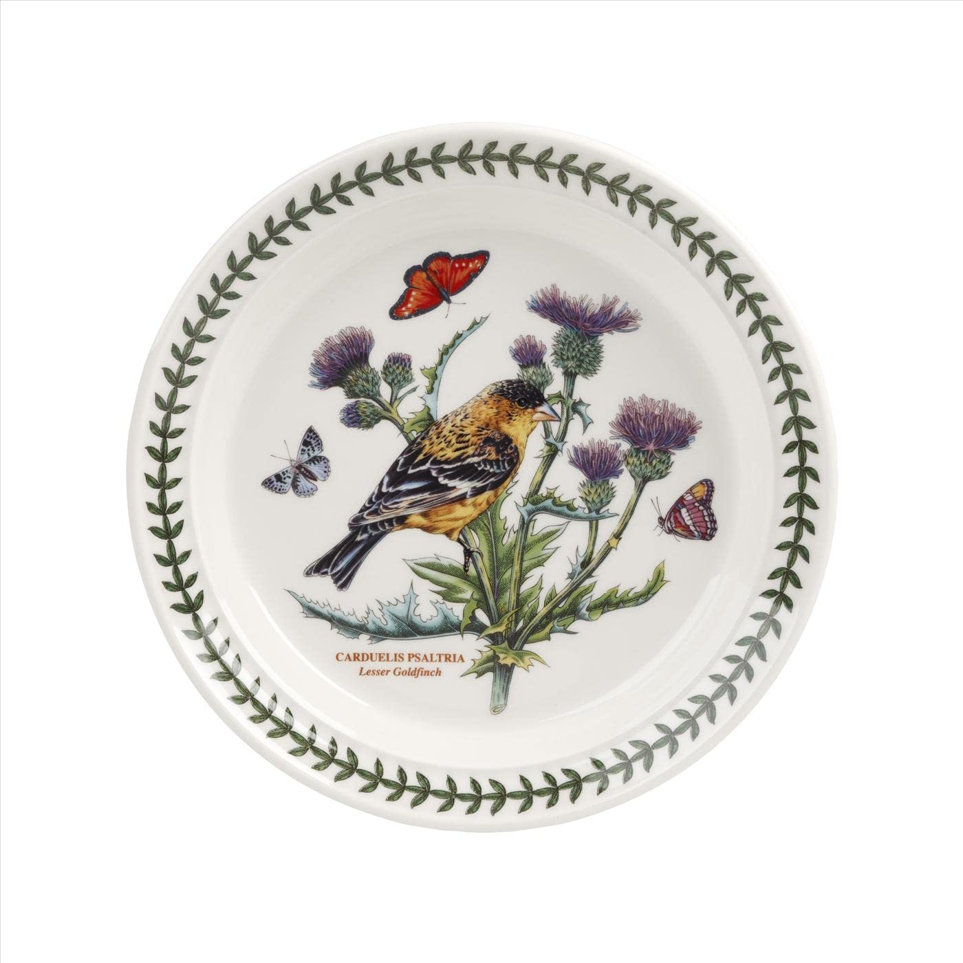 Portmeirion Botanic Garden Birds Collection Salad Plates Set of 6 - 8.5 Inch Earthenware Plates with Beautiful Bird Designs | Dishwasher & Microwave Safe | Made in England | Perfect for Dinner Parties, Garden Tea Time & Home Decor