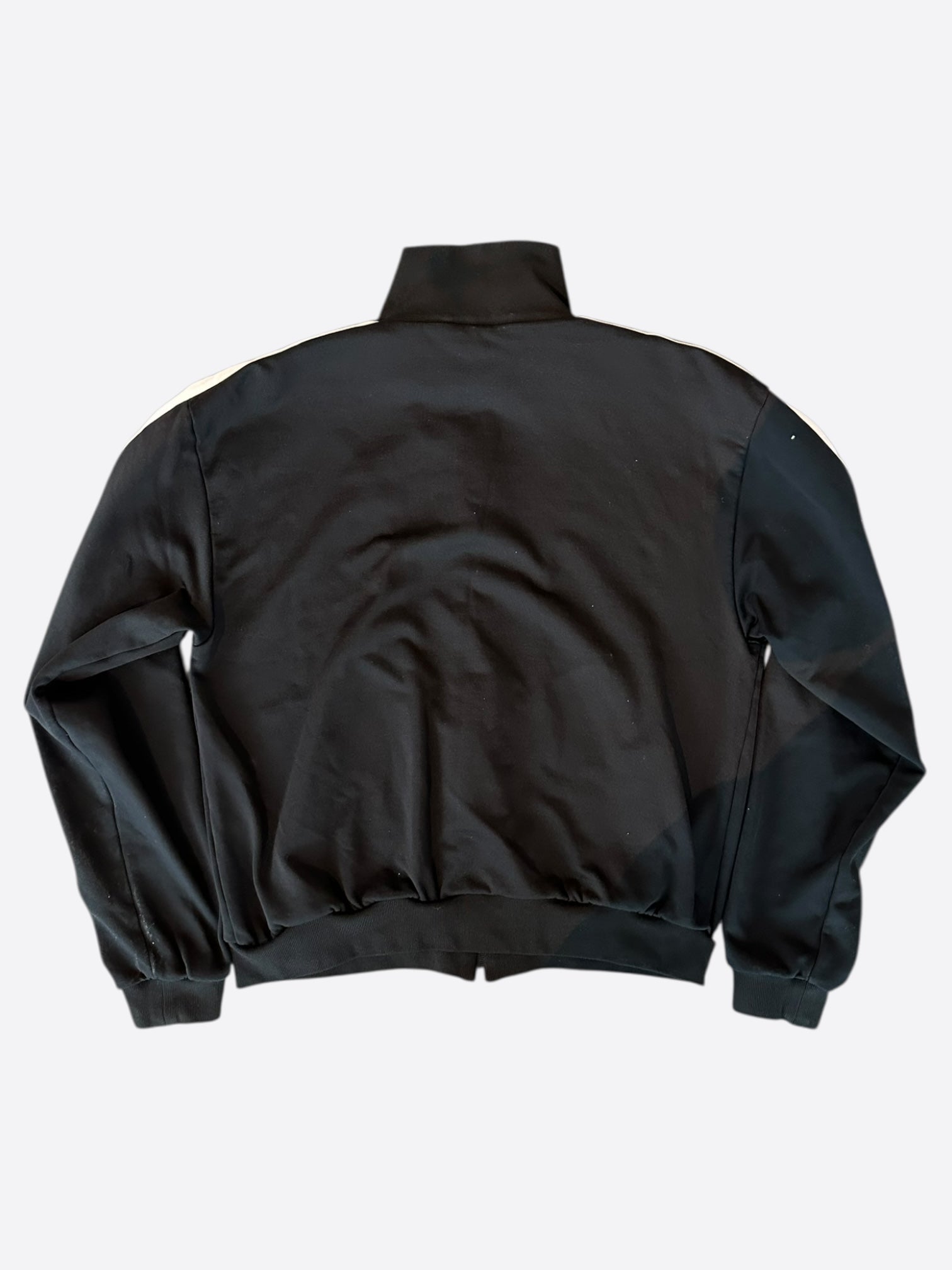 Balenciaga Black & White Logo Track Jacket for Men & Women | Stylish Casual Streetwear | Perfect for Gym, Running & Everyday Wear