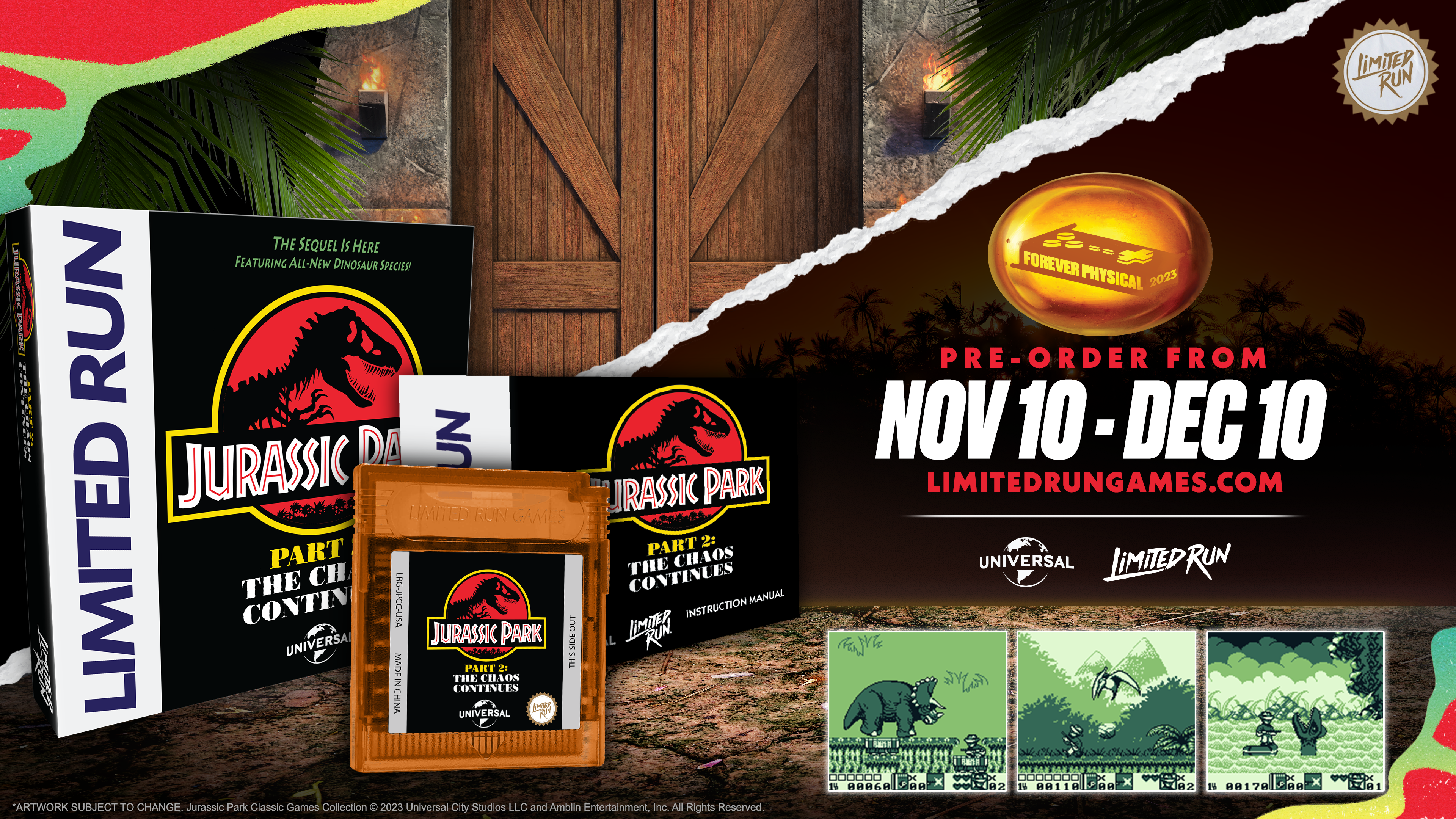 Jurassic Park Part 2: The Chaos Continues Game Boy Video Game - Classic Retro Gaming for Collectors & Fans - Perfect for Nostalgic Gaming Nights & Gift Giving