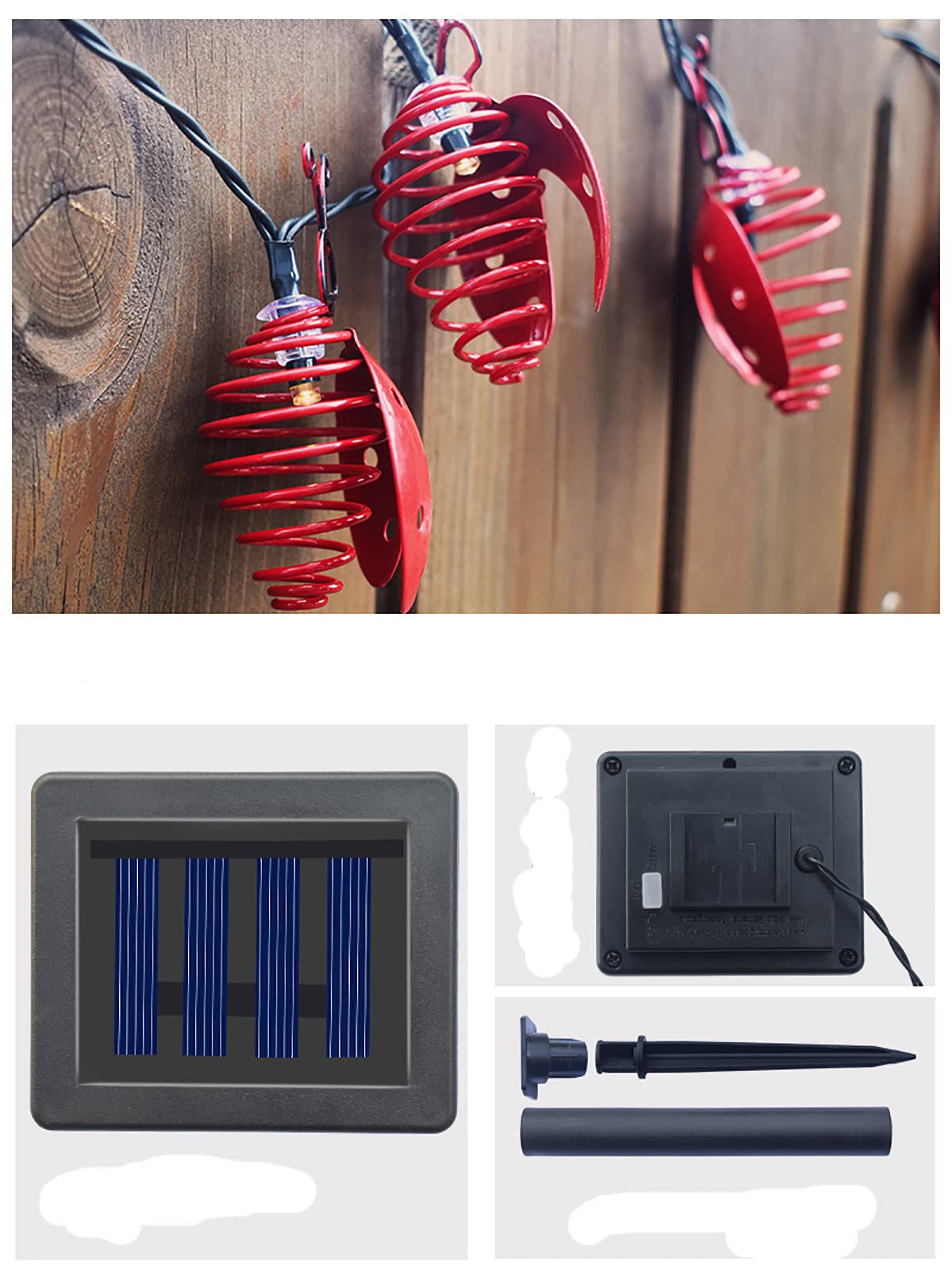 Solar Powered Ladybug String Lights - 10 LED Waterproof 13ft Outdoor Fairy Lights for Garden, Patio, Lawn, Yard, Wedding & Christmas Decorations (Warm White) | Perfect for Backyard Parties, Landscape Lighting and Holiday Displays