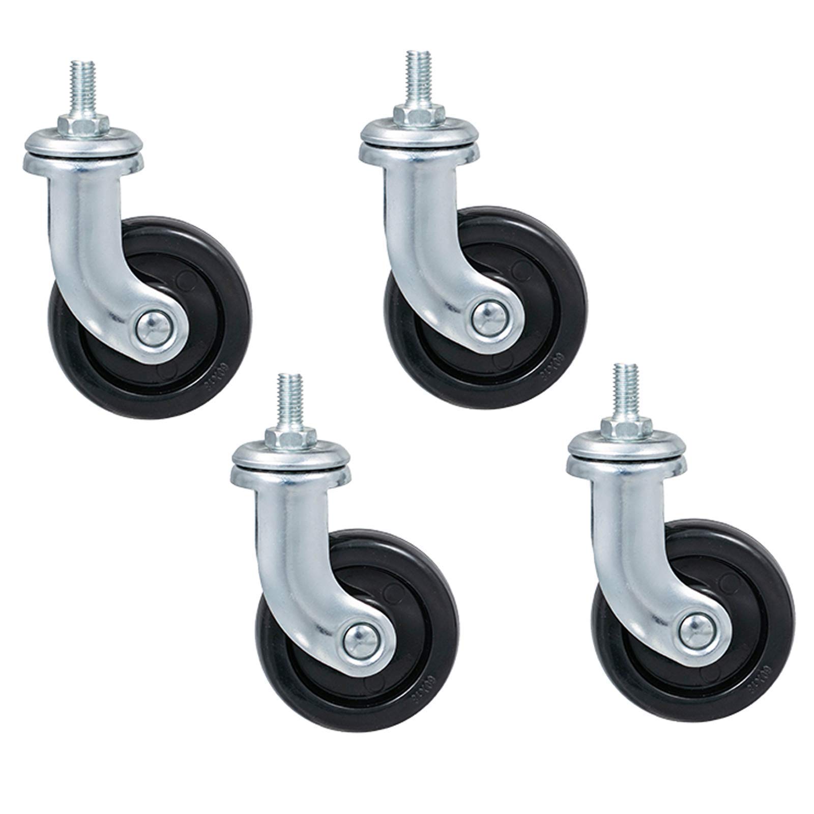 ZCYXQR Universal Swivel Caster Wheels Set - Heavy Duty Furniture Casters for Smooth Mobility | Perfect for Salon Trolleys, Office Chairs, Hospital Beds & Home Furniture Moving