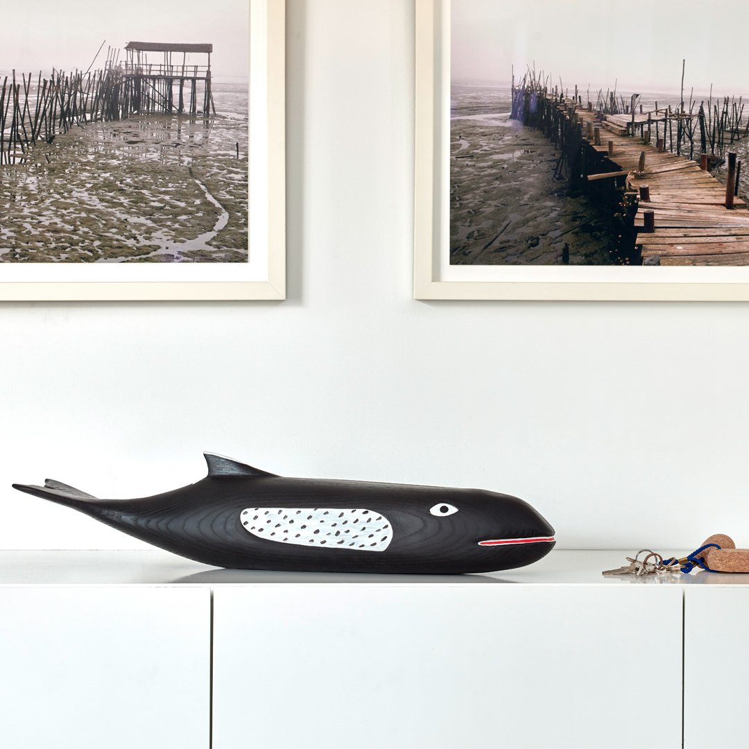 Eames House Whale - Mid Century Modern Sculpture for Home & Office Decor | Perfect for Living Room, Bookshelf, and Desk Display