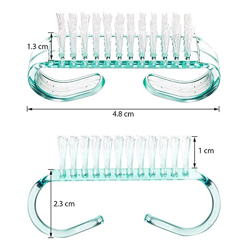 Belicia 4-Piece Nail Cleaning Brush Set - Small Handle Nail Scrub Brushes for Manicure, Pedicure & Hand Care - Multicolor Nail Art Tools for Salon, Spa & Home Use