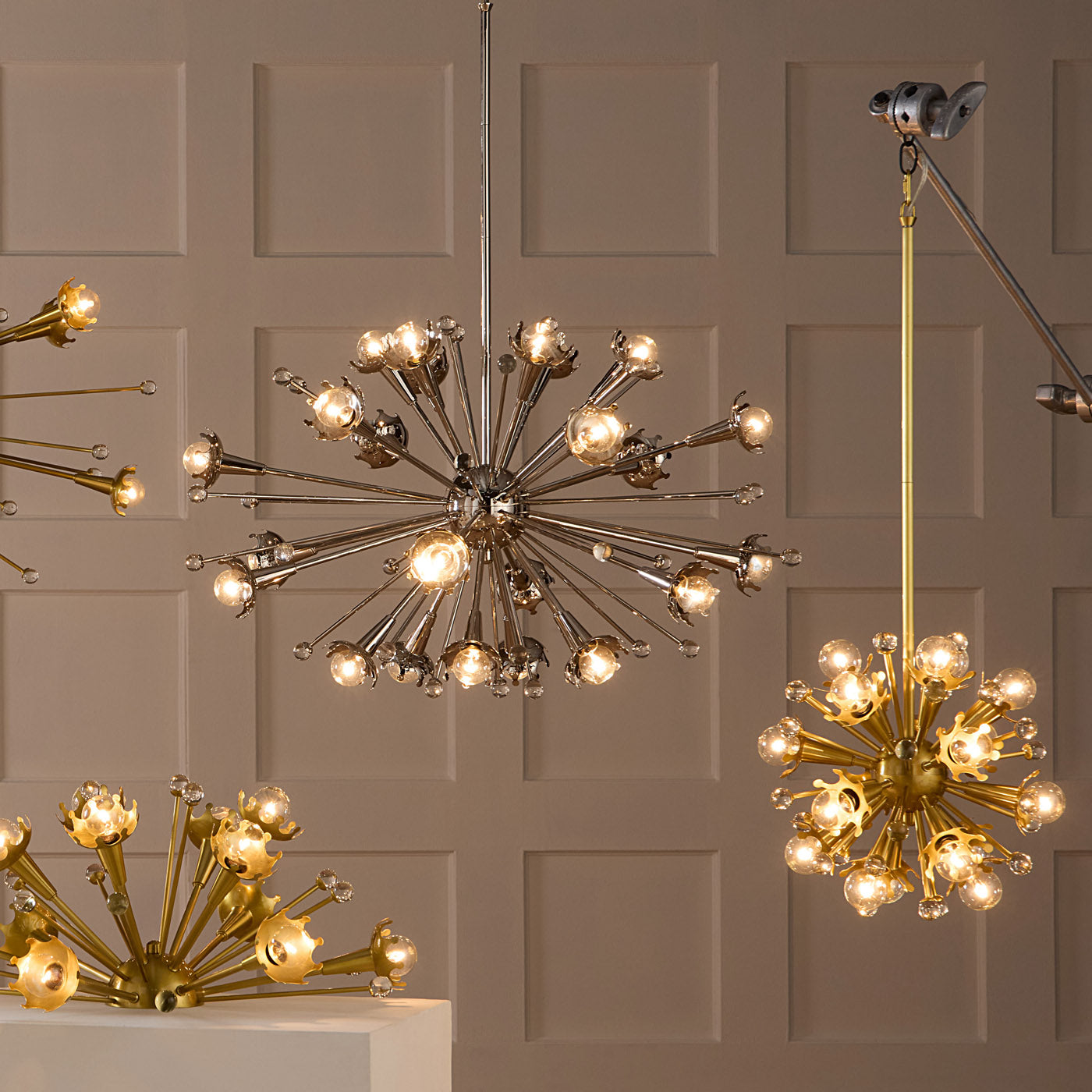 Mini Sputnik Chandelier - Modern Ceiling Light Fixture for Living Room, Dining Room & Bedroom | Stylish Mid-Century Inspired Lighting Decor