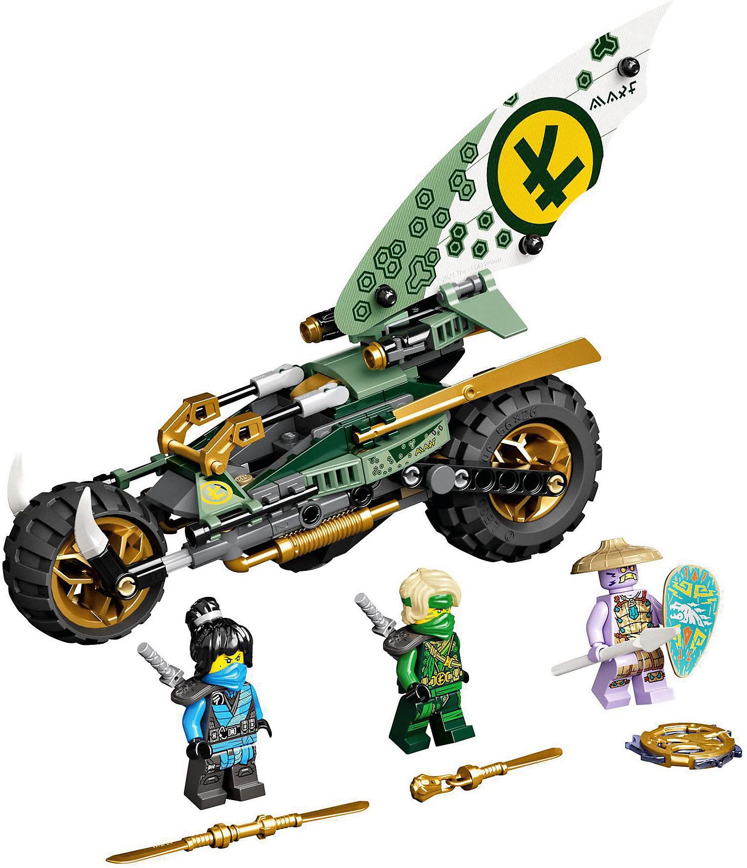 LEGO 71745 Ninjago Lloyd's Jungle Bike Building Toy, 2-in-1 Vehicle with Lloyd & Nya Minifigures - Creative Construction Set for Kids & Collectors | Birthday Gift, Playroom Decoration, Ninja-Themed Adventures