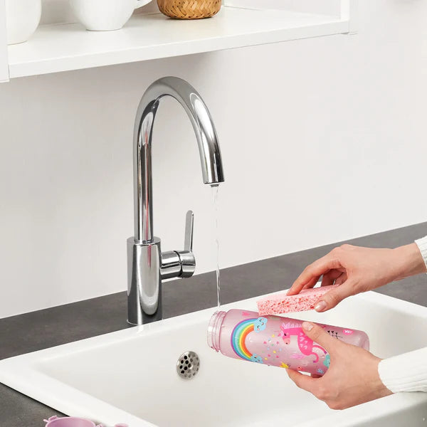 Ion8 Slim Water Bottle - Leak Proof, BPA Free, 500ml, Unicorn Purple - Perfect for Gym, Hiking & School Hydration