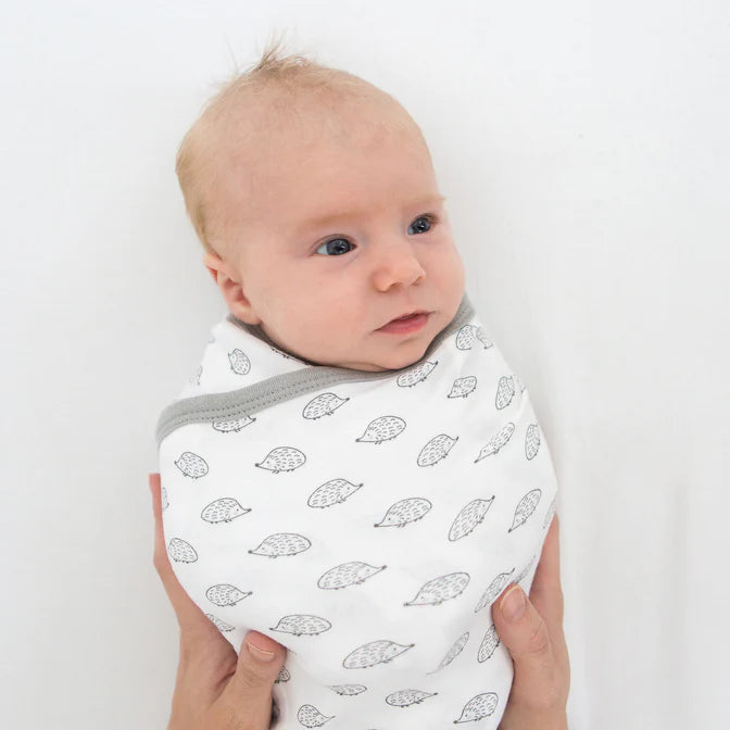 Omni Swaddle Sack for Babies - Tiny Hedgehogs Design (BGB 0035) | Soft & Breathable Infant Swaddle Blanket for Newborn Sleep & Comfort