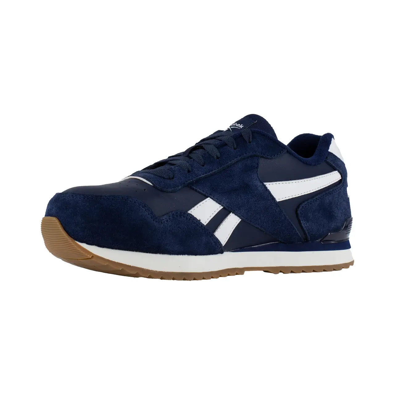 Harman Composite Toe Athletic Work Shoes for Men - Lightweight Safety Shoes, Navy/White - Perfect for Construction, Warehouse & Outdoor Work