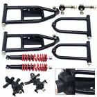340MM Front Suspension Arm Set Assembly - Upper & Lower Swingarm with 2x Steering Strut Knuckle Spindle & Wheel Hub - Compatible with Quad Bike, Buggy, Electric ATV, Go Kart - Flange Hole Φ8 - Perfect for Off-Roading, Racing & Adventure Riding