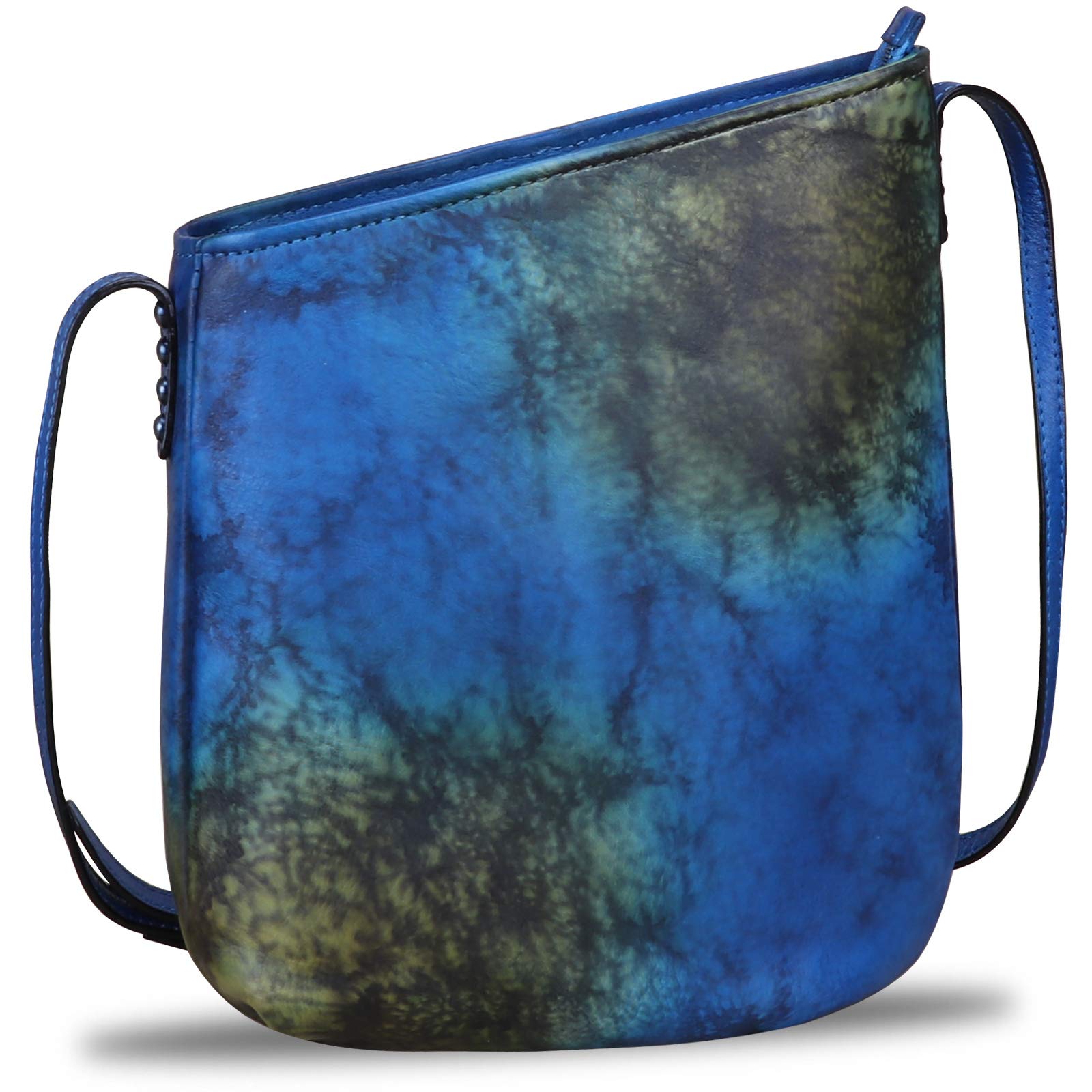 LRTO Genuine Leather Crossbody Bags for Women - Retro Vintage Satchel Purse Handmade Small Designer Shoulder Bag | Perfect for Work, Travel & Everyday Use