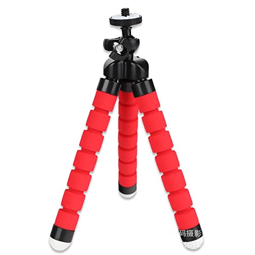 RajoNN Flexible Octopus Tripod Stand for Phone & Camera - Adjustable Phone Holder with Sponge Grip, Portable Mini Tripod for Live Streaming, Vlogging, Travel (Black, No Clip) - Perfect for YouTube, TikTok, Instagram & Outdoor Photography