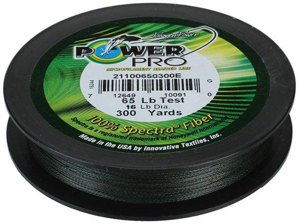 PowerPro Braided Fishing Line - High Strength Spectra Fiber, Low Stretch, Smooth Casting - Perfect for Saltwater, Freshwater, Bass, and Offshore Fishing