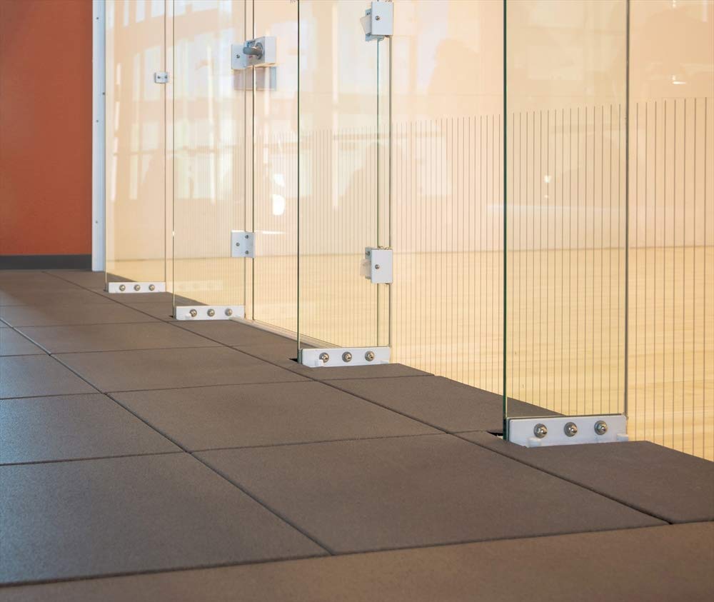 Premium 1-Inch Thick Rubber Gym Floor Mats - Shock Absorbing & Noise Reducing Exercise Tiles - 2'x2' Interlocking Tiles (4 Sq Ft Coverage) - Ideal for Home Gyms, Weight Rooms & Play Areas - 10% Blue Color Option