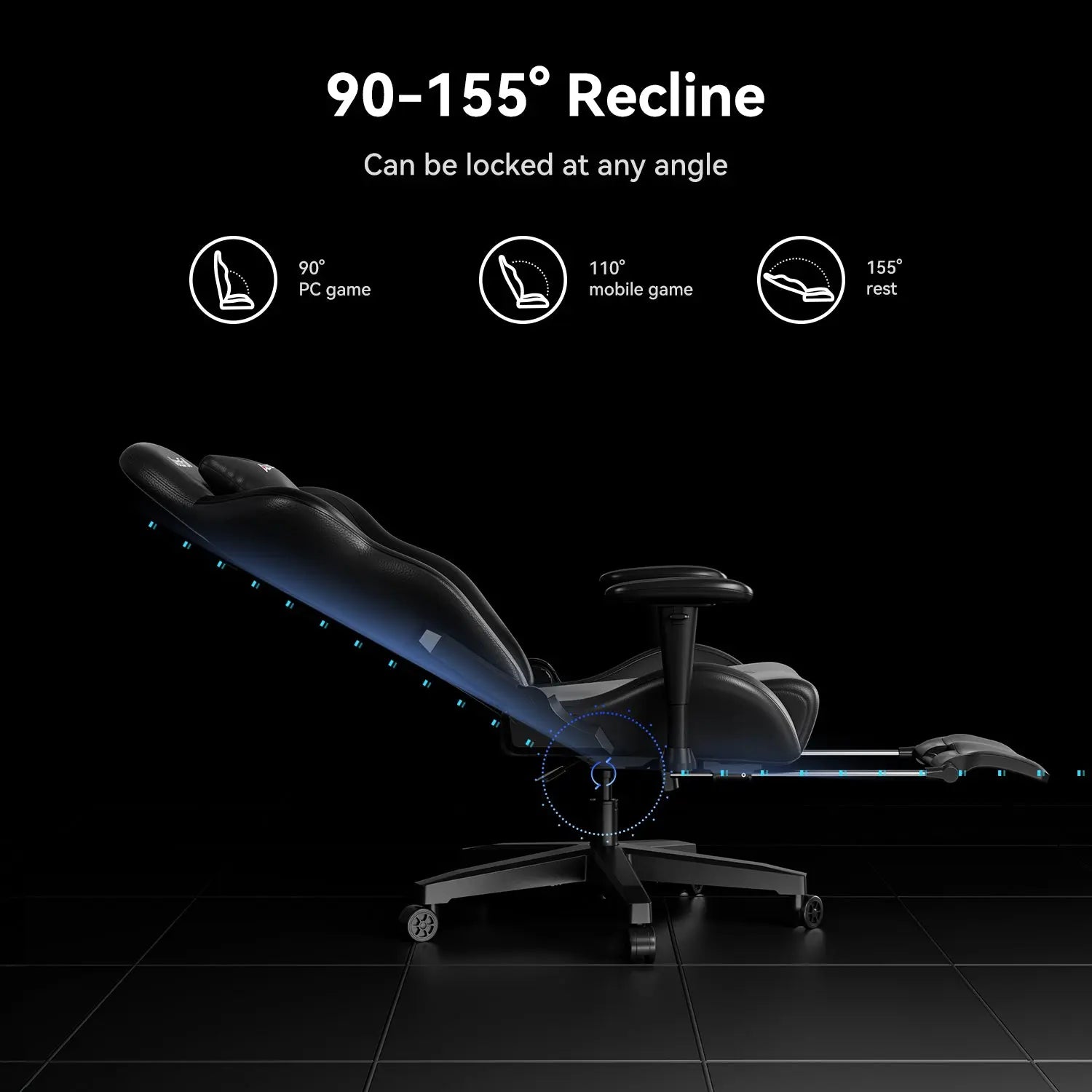 AutoFull C3 Ergonomic Gaming Chair with Adjustable Lumbar Support - Comfortable Racing Style Computer Chair for PC Gamers & Office Workers, Perfect for Long Gaming Sessions & Home Office Use
