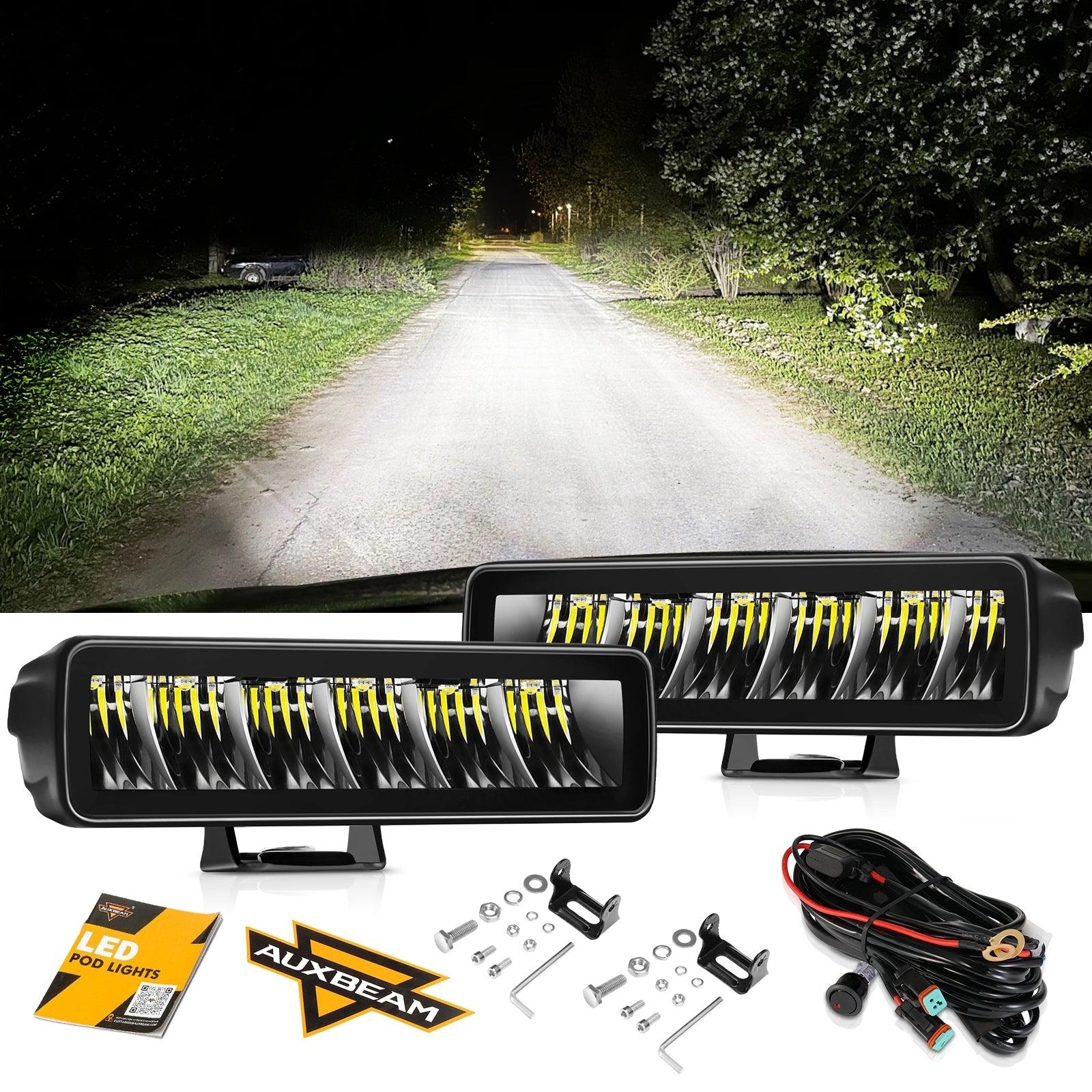 6.3 Inch 60W 7200LM LED Light Bar - Super Bright Off-Road Driving Lights for Trucks, Jeeps, ATVs - Perfect for Night Off-Roading, Camping & Emergency Lighting
