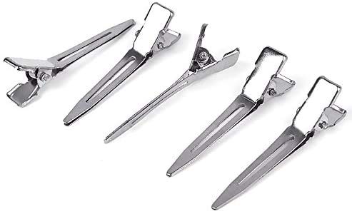 JAGMOOLYA 1.75 Inch Silver Alligator Hair Clips - 10 Pack Metal Hair Pins for Extensions, Curls & Sectioning | Perfect for Styling, Salon Use & DIY Hair Accessories