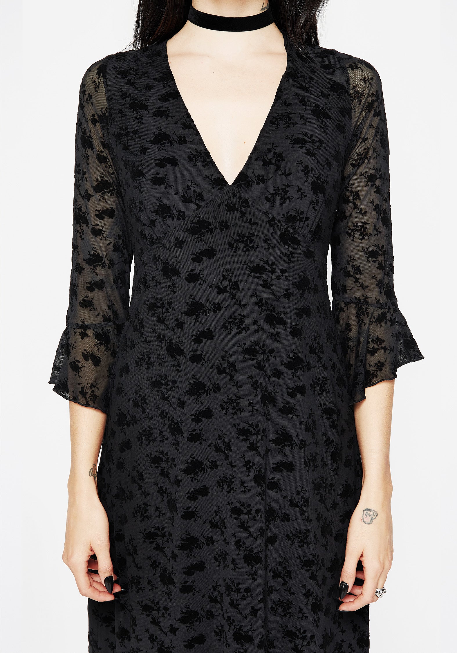 Floral Mesh Layered Midi Dress for Women - Elegant Summer Party & Wedding Guest Outfit
