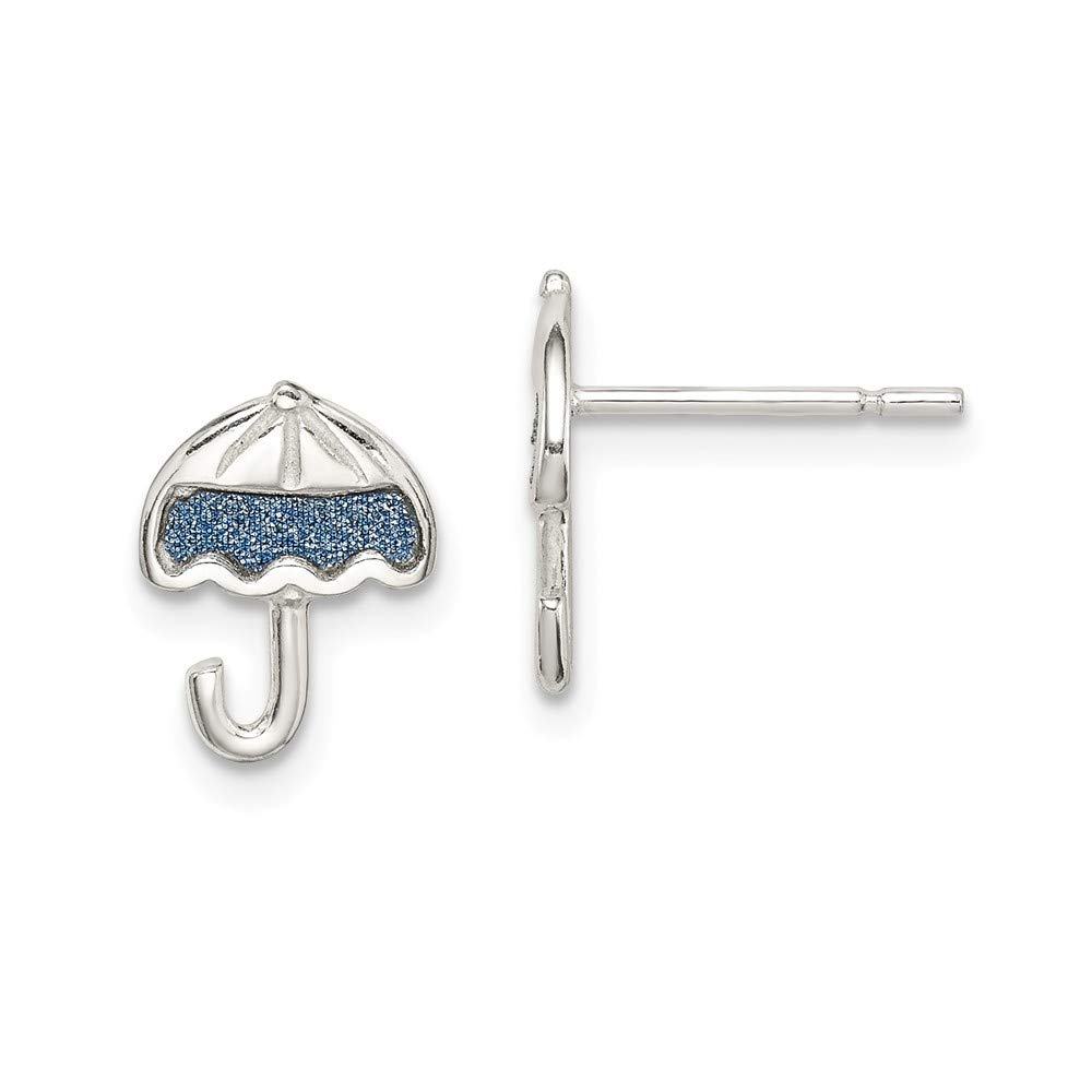 925 Sterling Silver Glitter Infused Umbrella Post Earrings for Women - Hypoallergenic Fashion Jewelry Gift - Perfect for Parties, Weddings & Everyday Wear