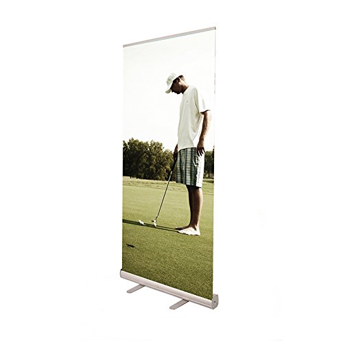 Sign Talk Retractable Banner Stand 24x80 Inches with Custom Printing - Ideal for Trade Shows, Retail Displays & Events
